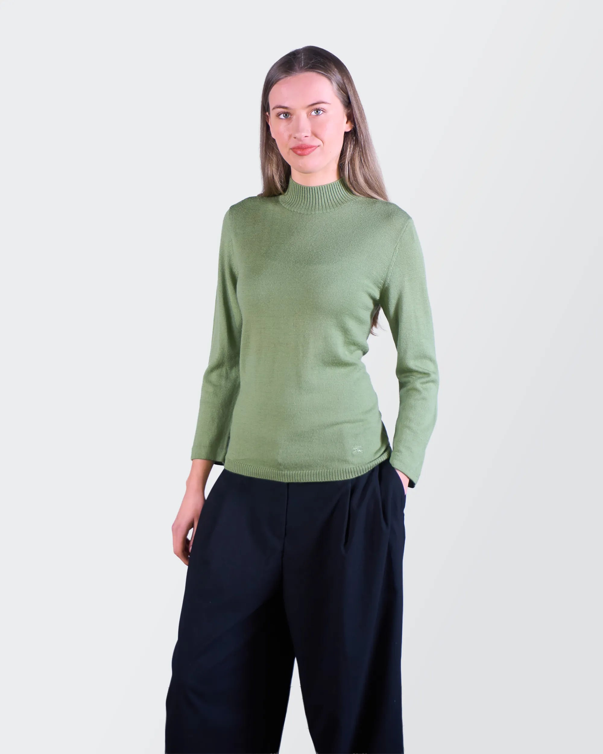 Burberry Green Turtleneck Jumper - S