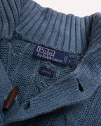 Ralph Lauren Blue Half-Zip Jumper - L