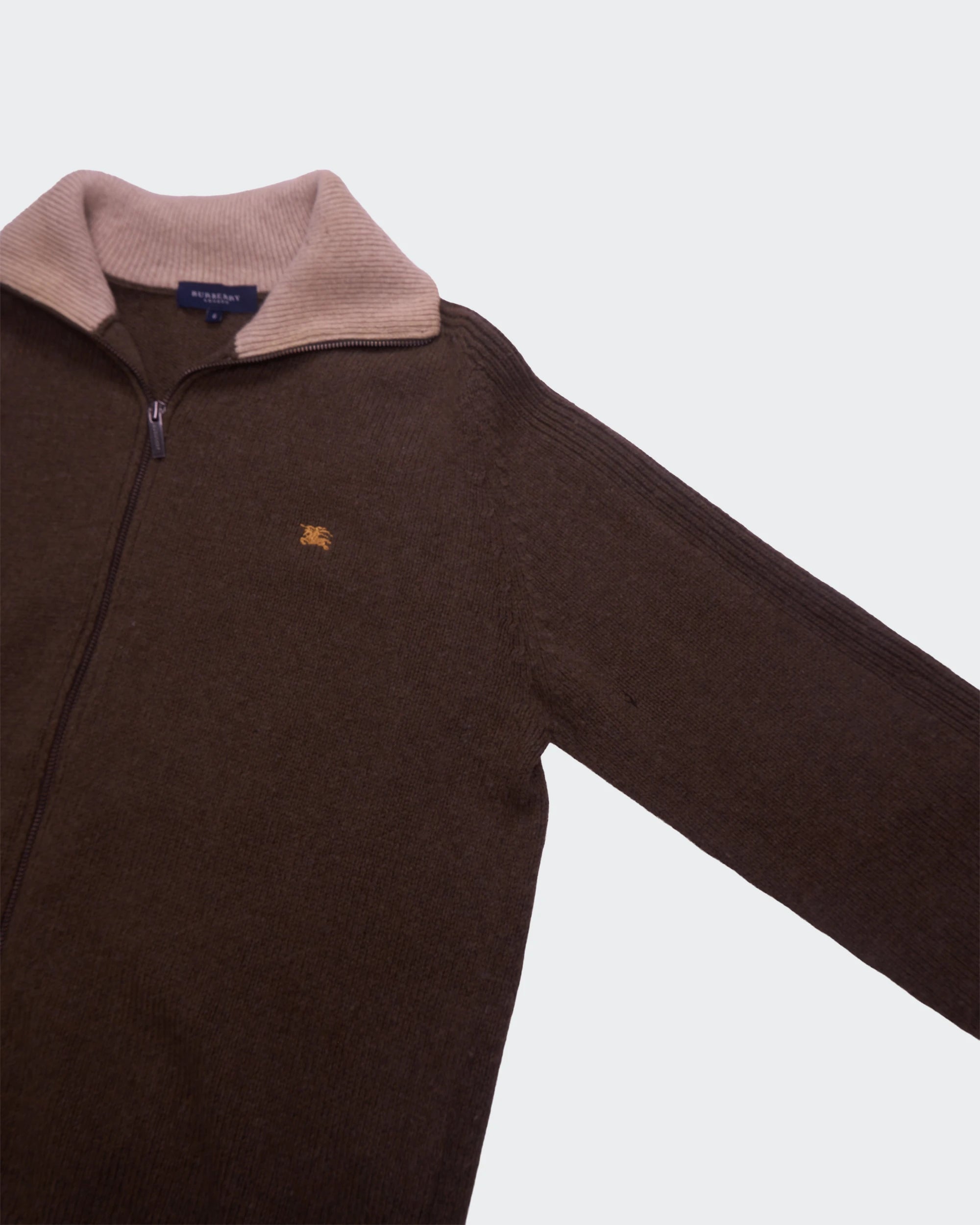 Burberry Brown Full-zip Jumper - L