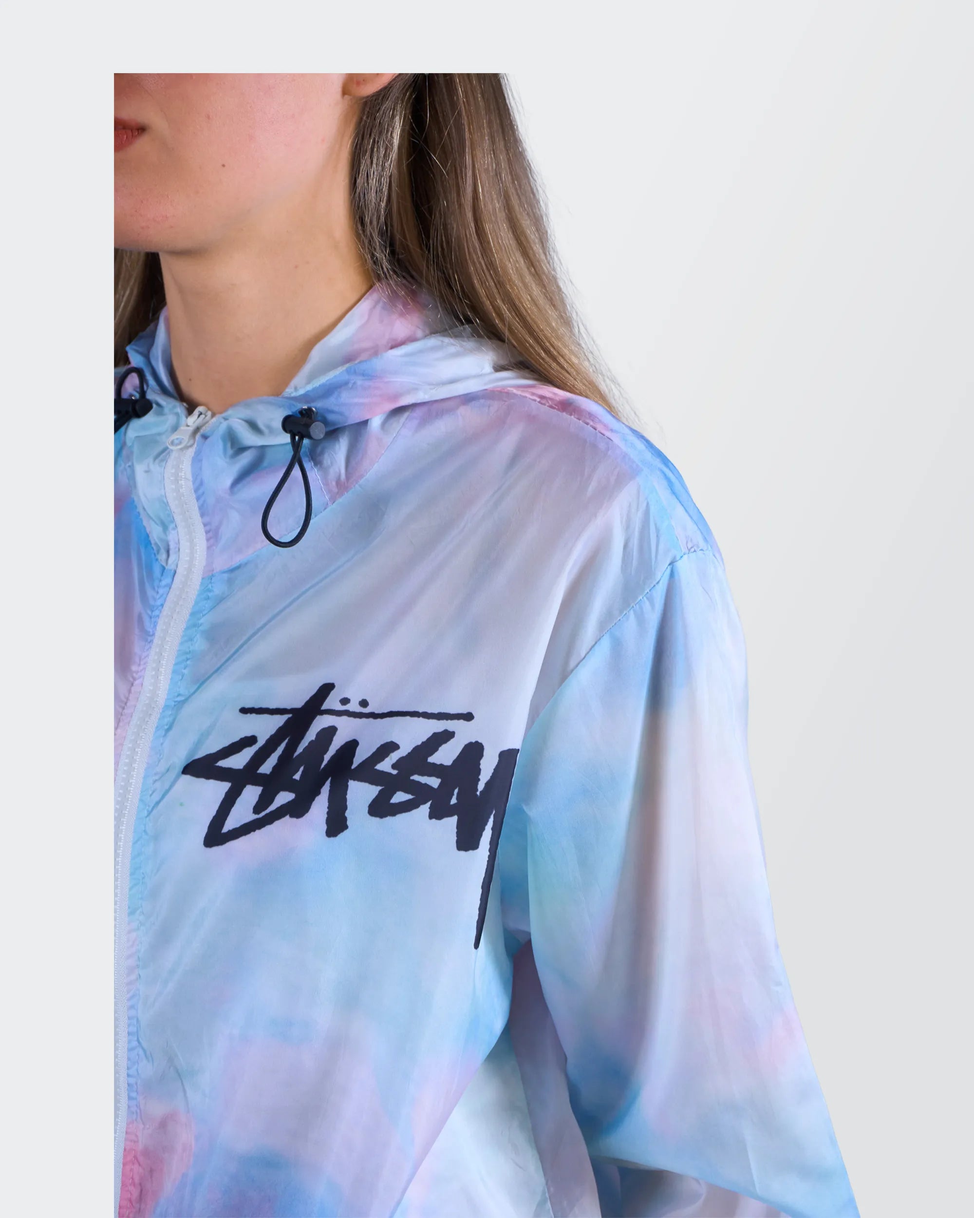 Stüssy Blue Windbreaker Jacket - S