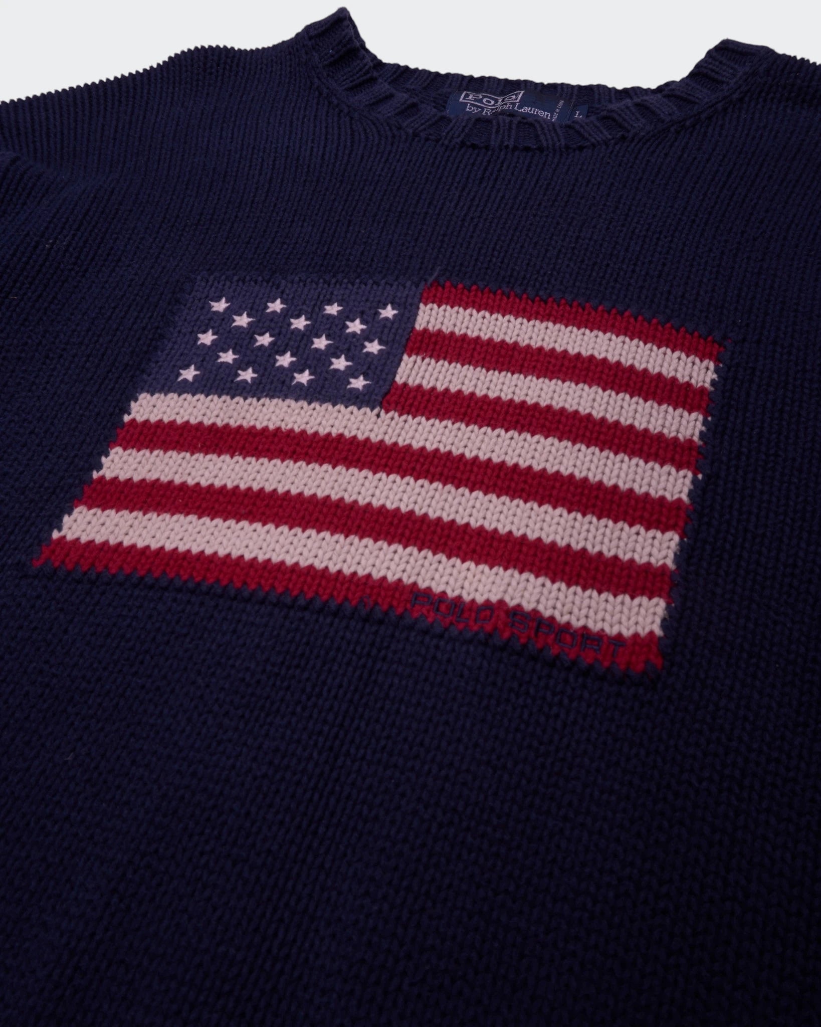 Ralph Lauren Navy Crewneck Jumper - L