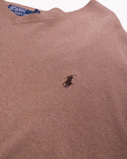 Ralph Lauren Brown V-neck Jumper - XL