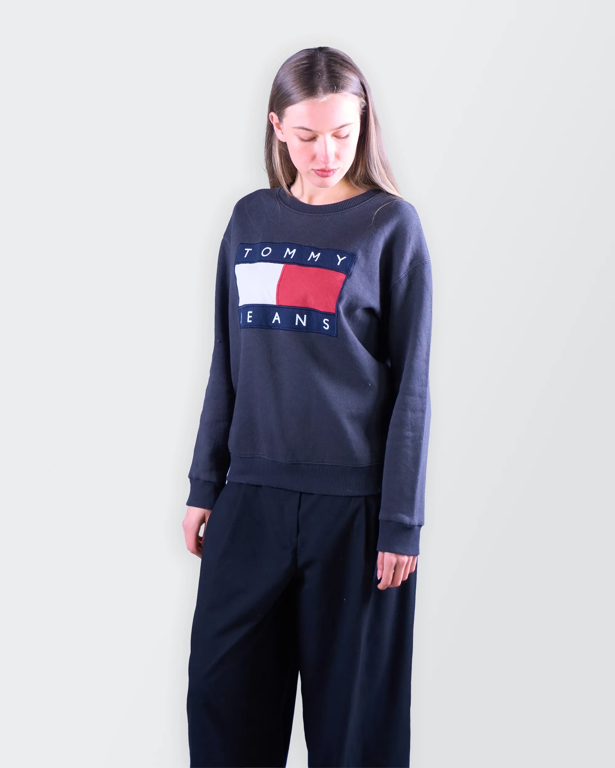 Tommy Hilfiger Navy Crewneck Jumper - S