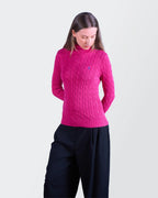 Ralph Lauren Pink Turtleneck Jumper - S