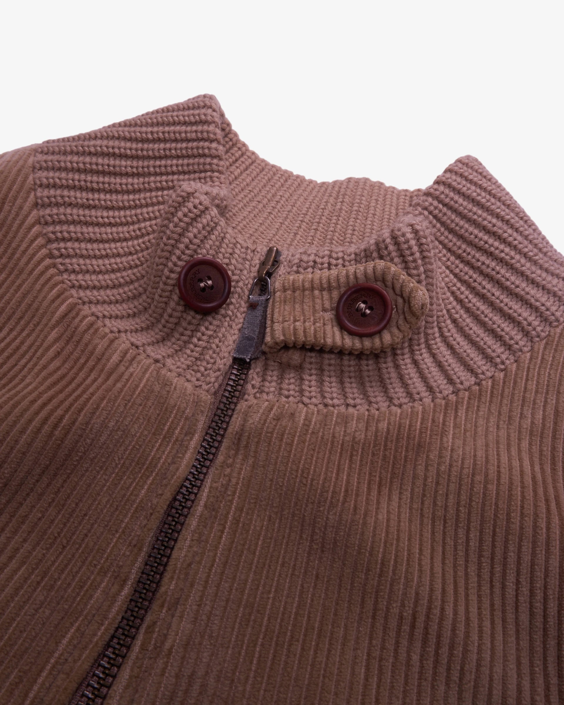 Burberry Brown Zip Cardigan - L