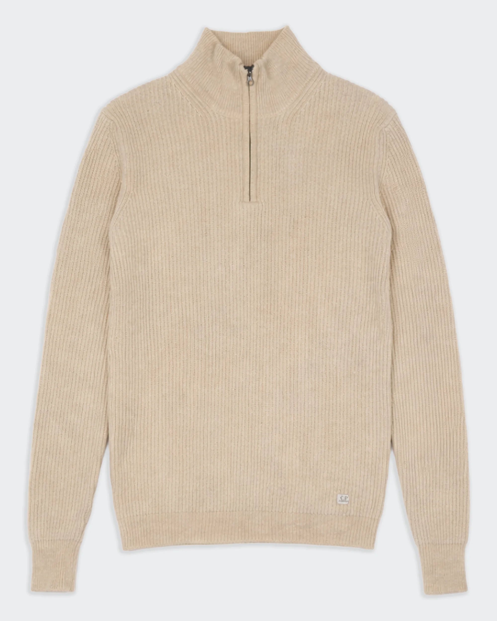 C.P. Company Beige Quarter-zip Jumper - L