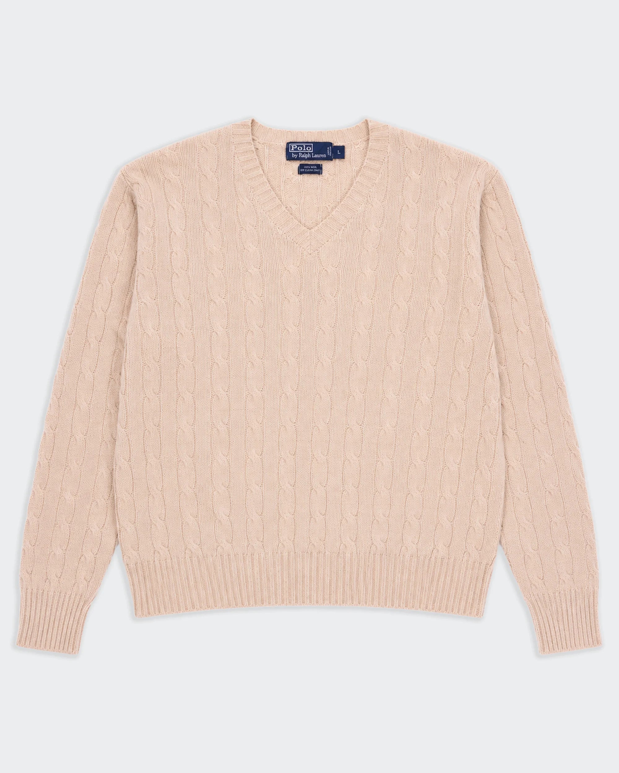 Polo Ralph Lauren Beige V-neck Jumper -