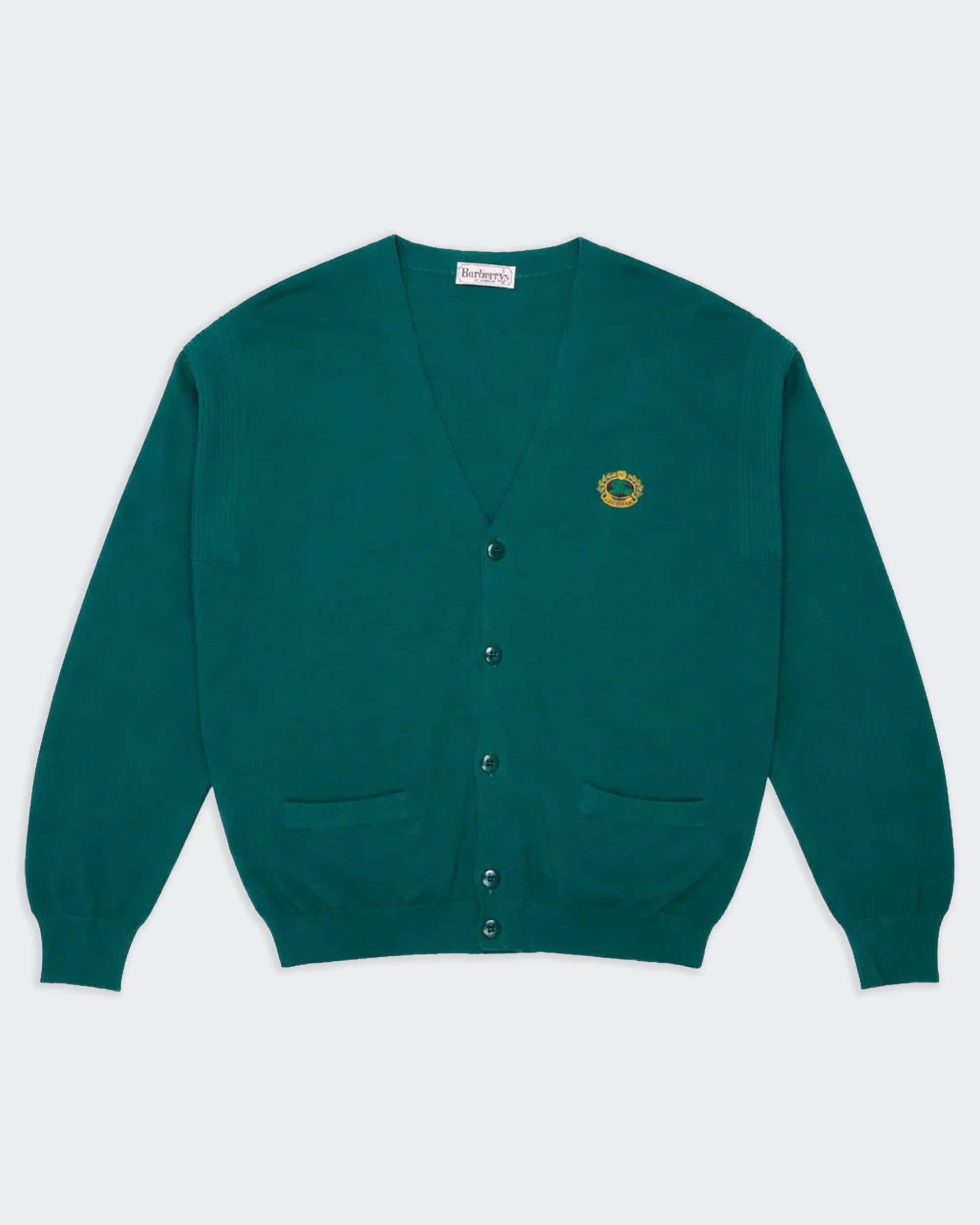 Burberry Green Button Cardigan - L