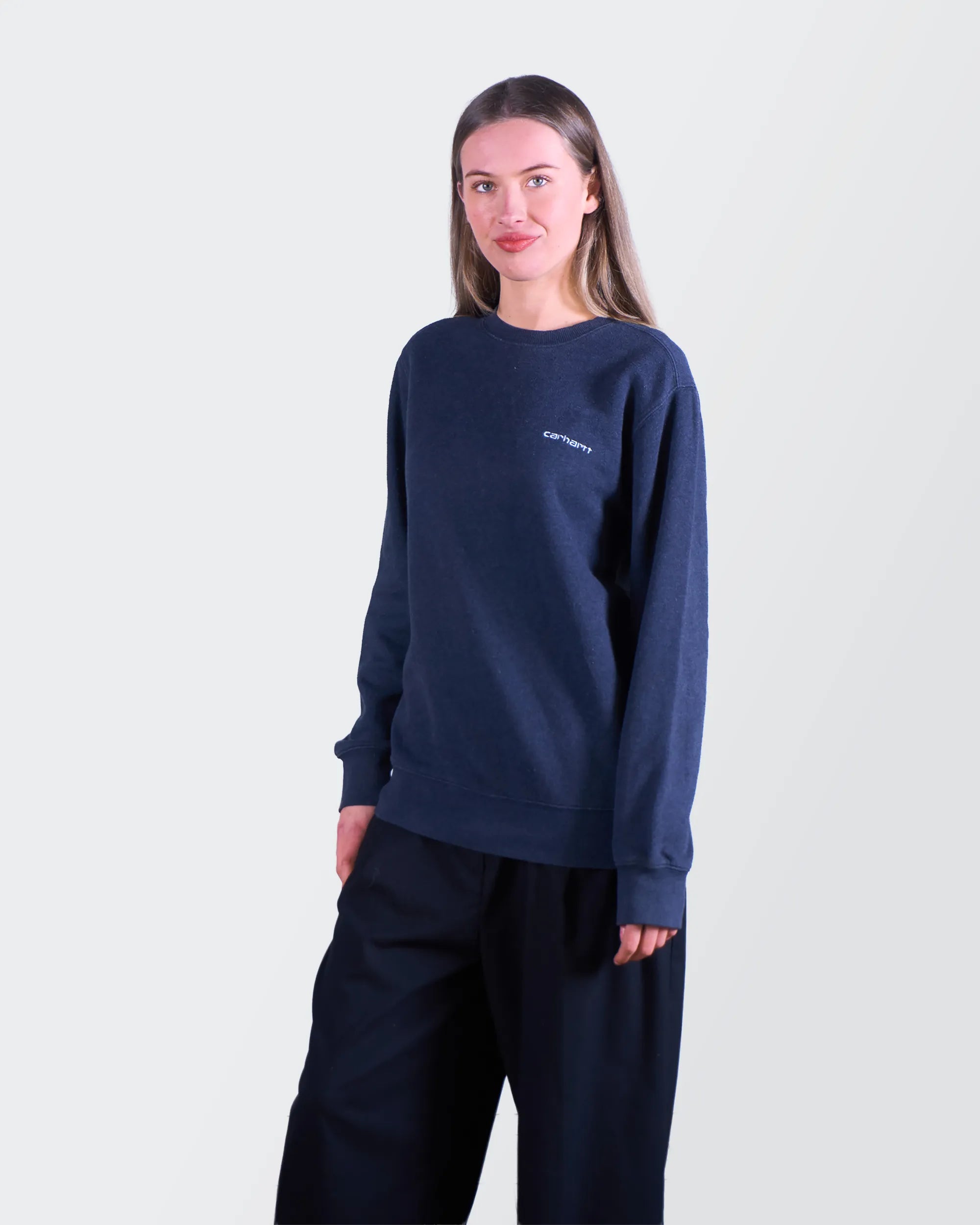 Carhartt Navy Crewneck Jumper - S
