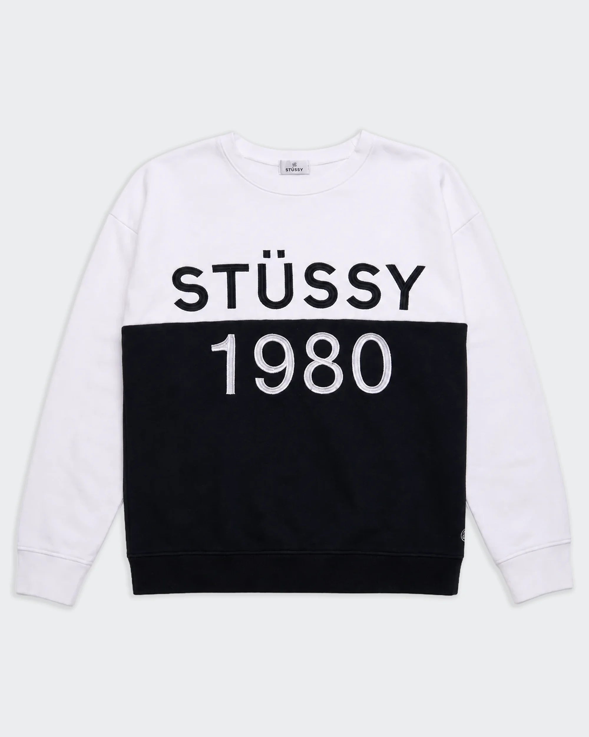 Stüssy White Crewneck Jumper - M