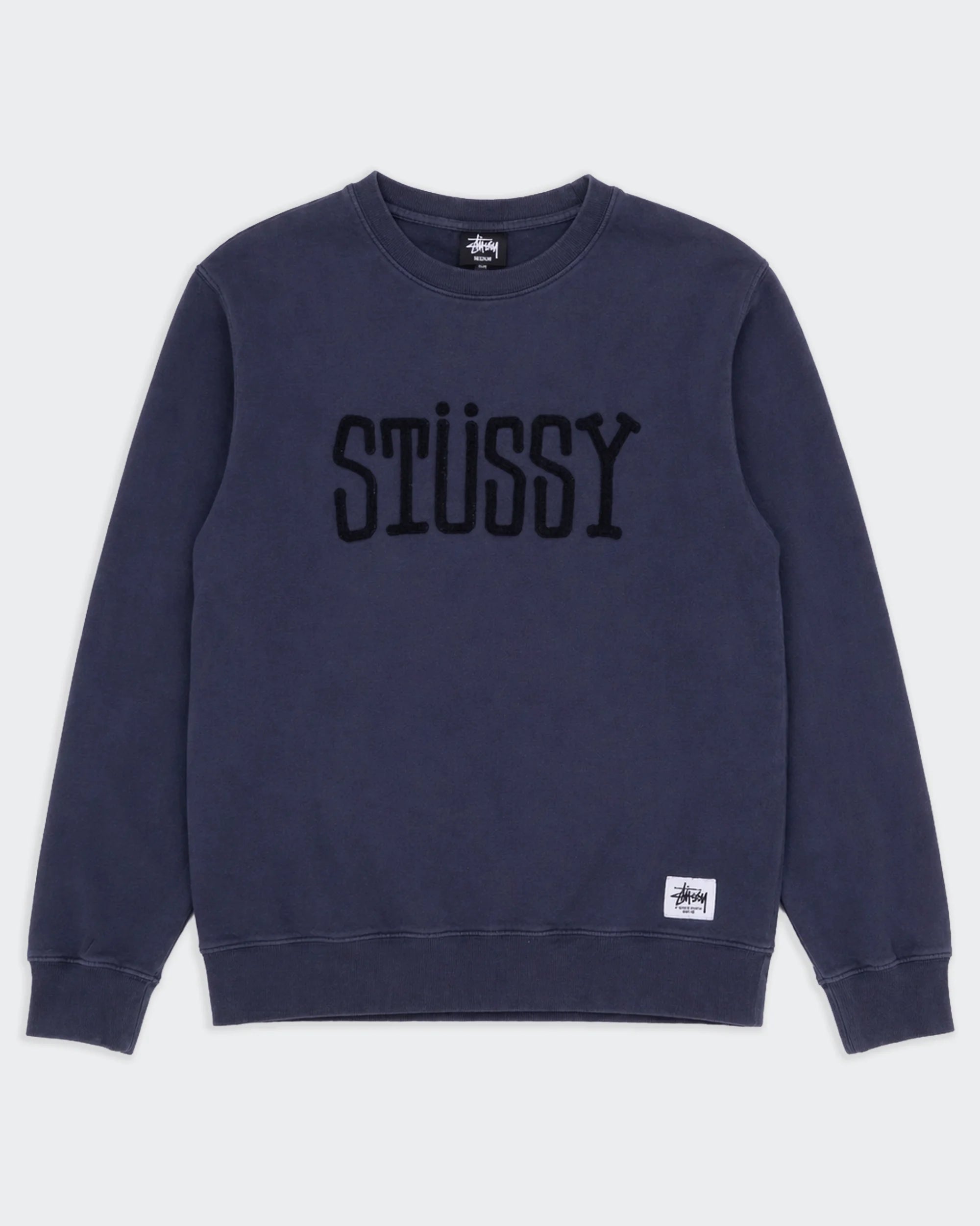 Stüssy Navy Crewneck Sweater - L
