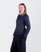 Burberry 2000's Navy Quilted Jacket - S