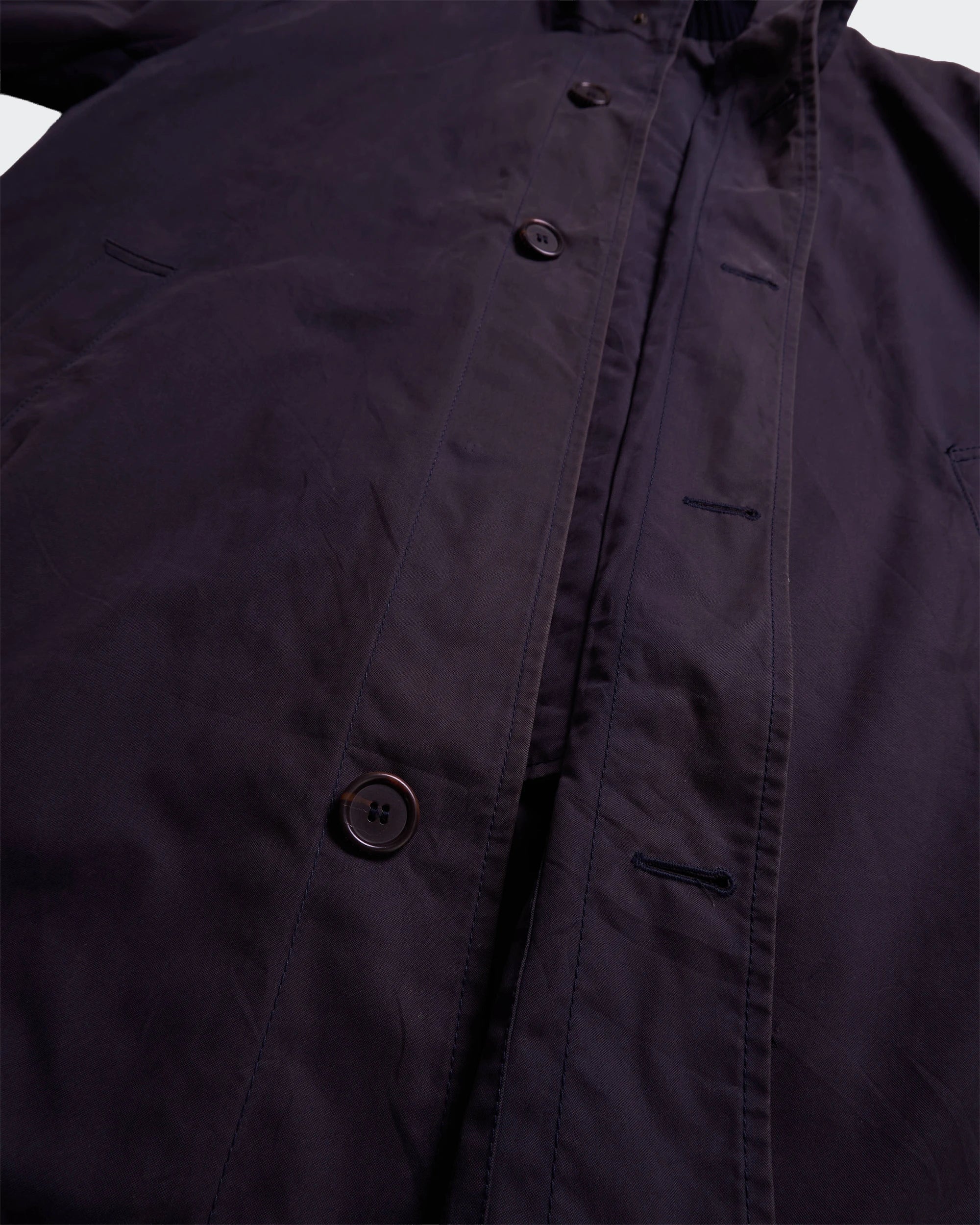 Burberry Navy Car Coat - L
