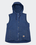 Carhartt Blue Hooded Vest S Cotton, Sherpa