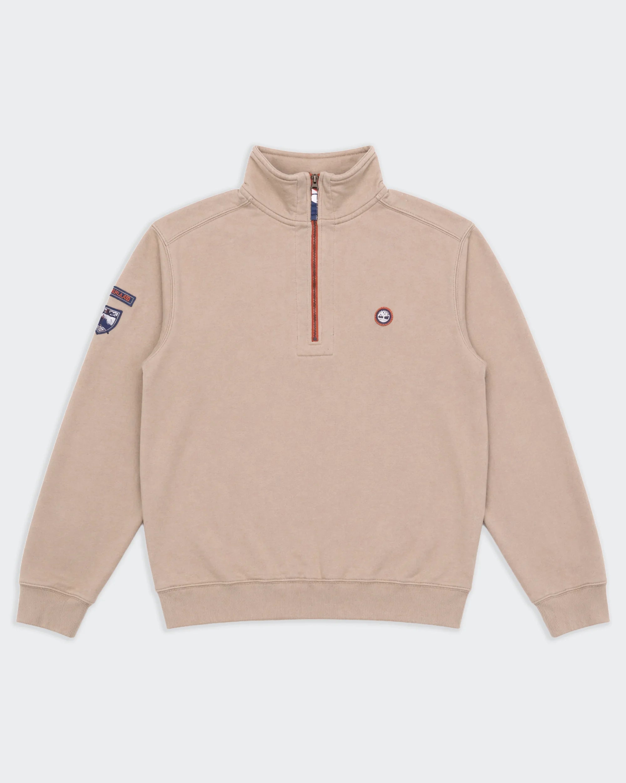 Napapijri Beige Quarter-zip Sweater - L