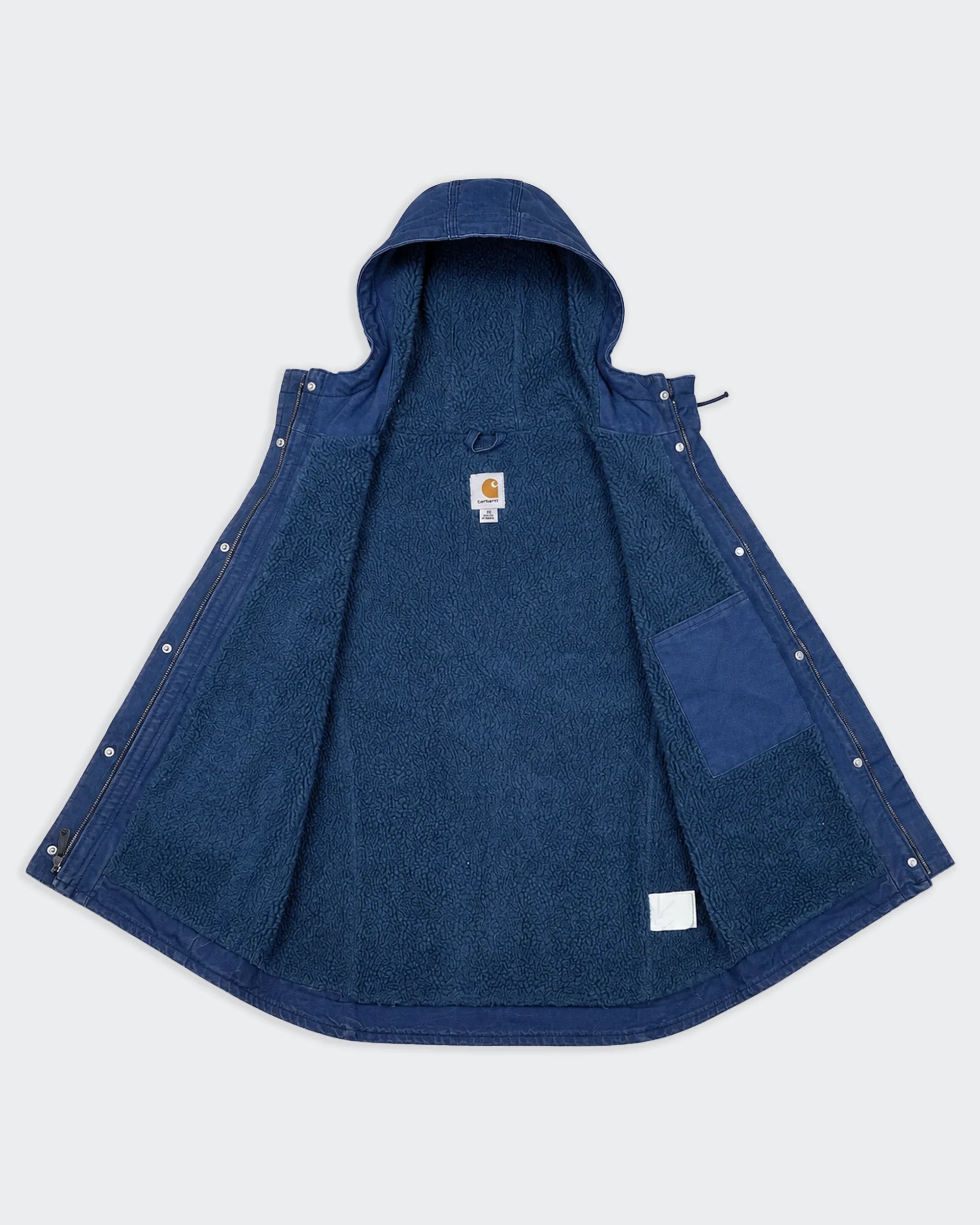 Carhartt Blue Hooded Vest S Cotton, Sherpa