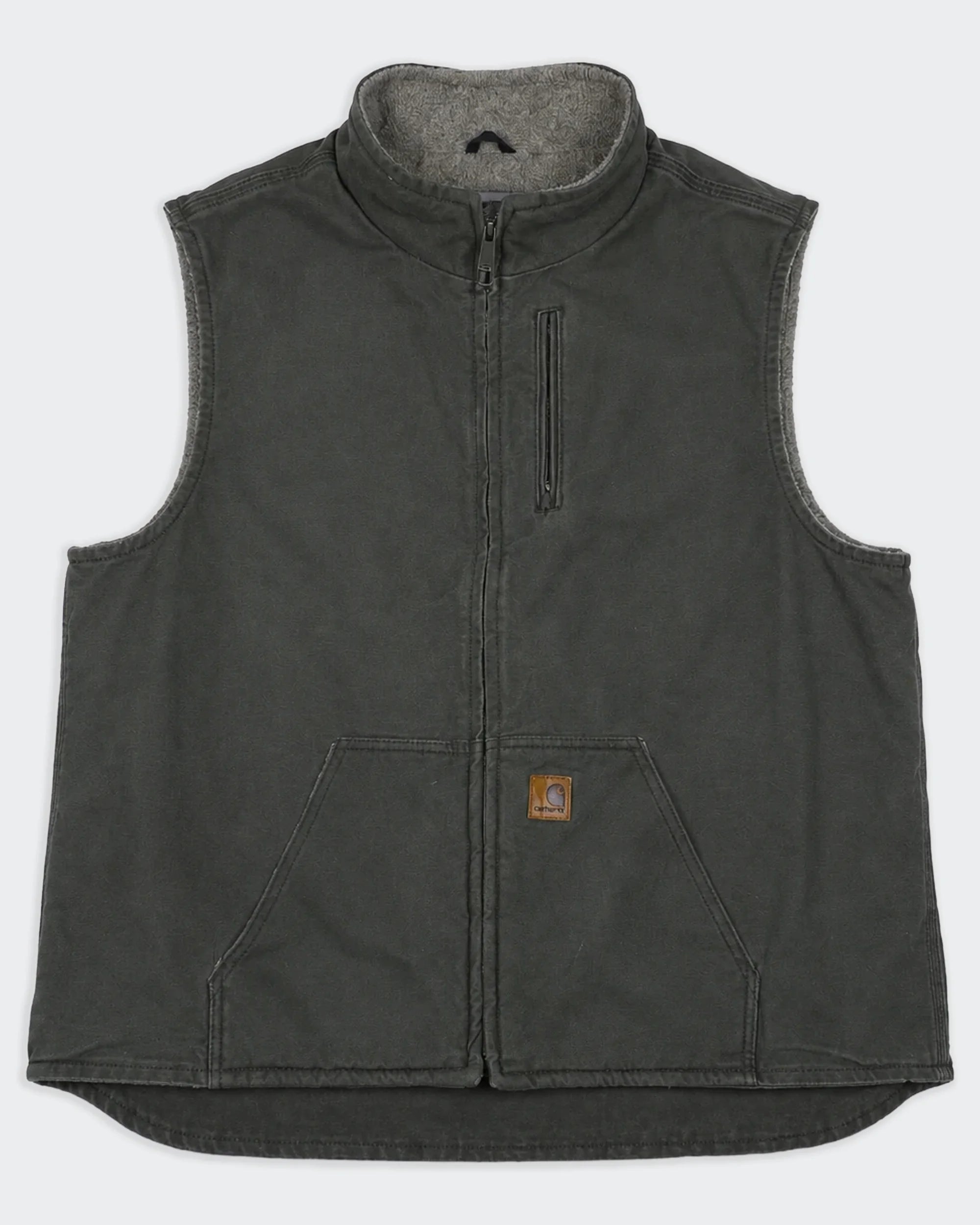 Carhartt Green Vest XL Canvas, Fleece