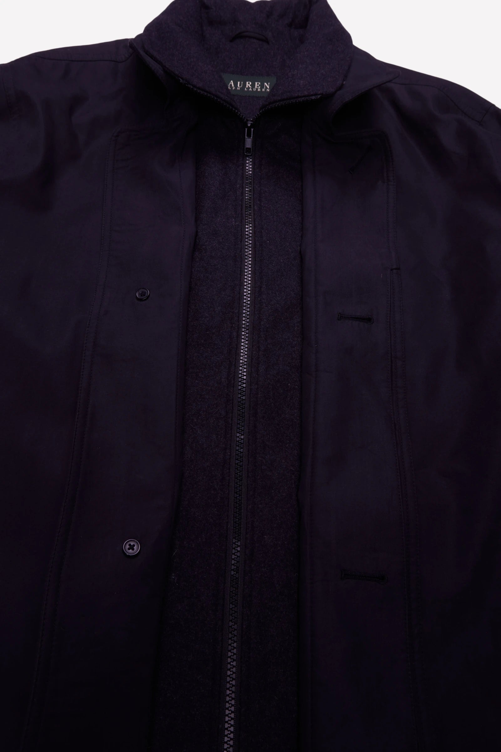 Ralph Lauren Navy Car Coat - L