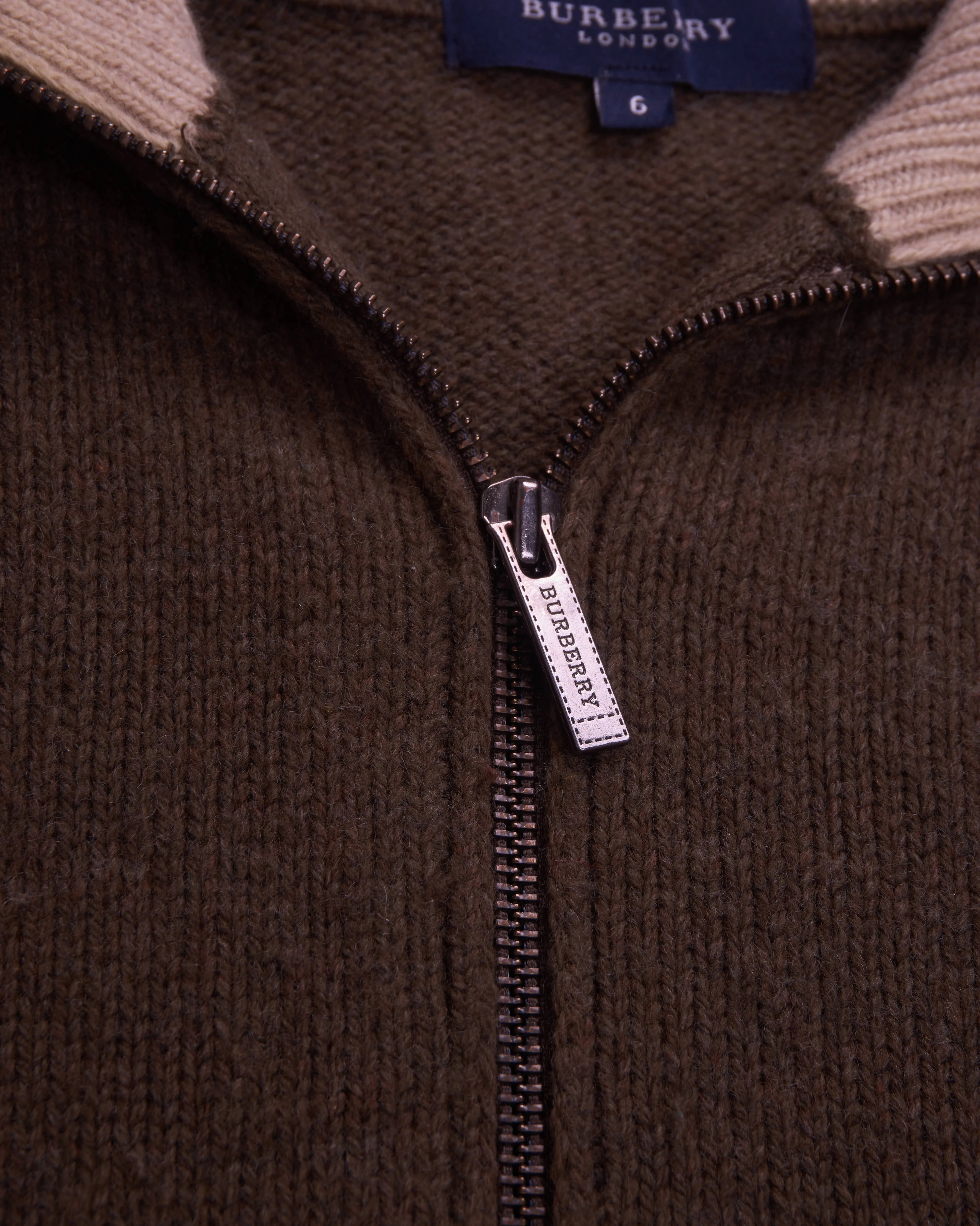 Burberry Brown Full-zip Jumper - L