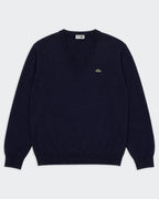 Lacoste Navy V-neck Jumper - XXL