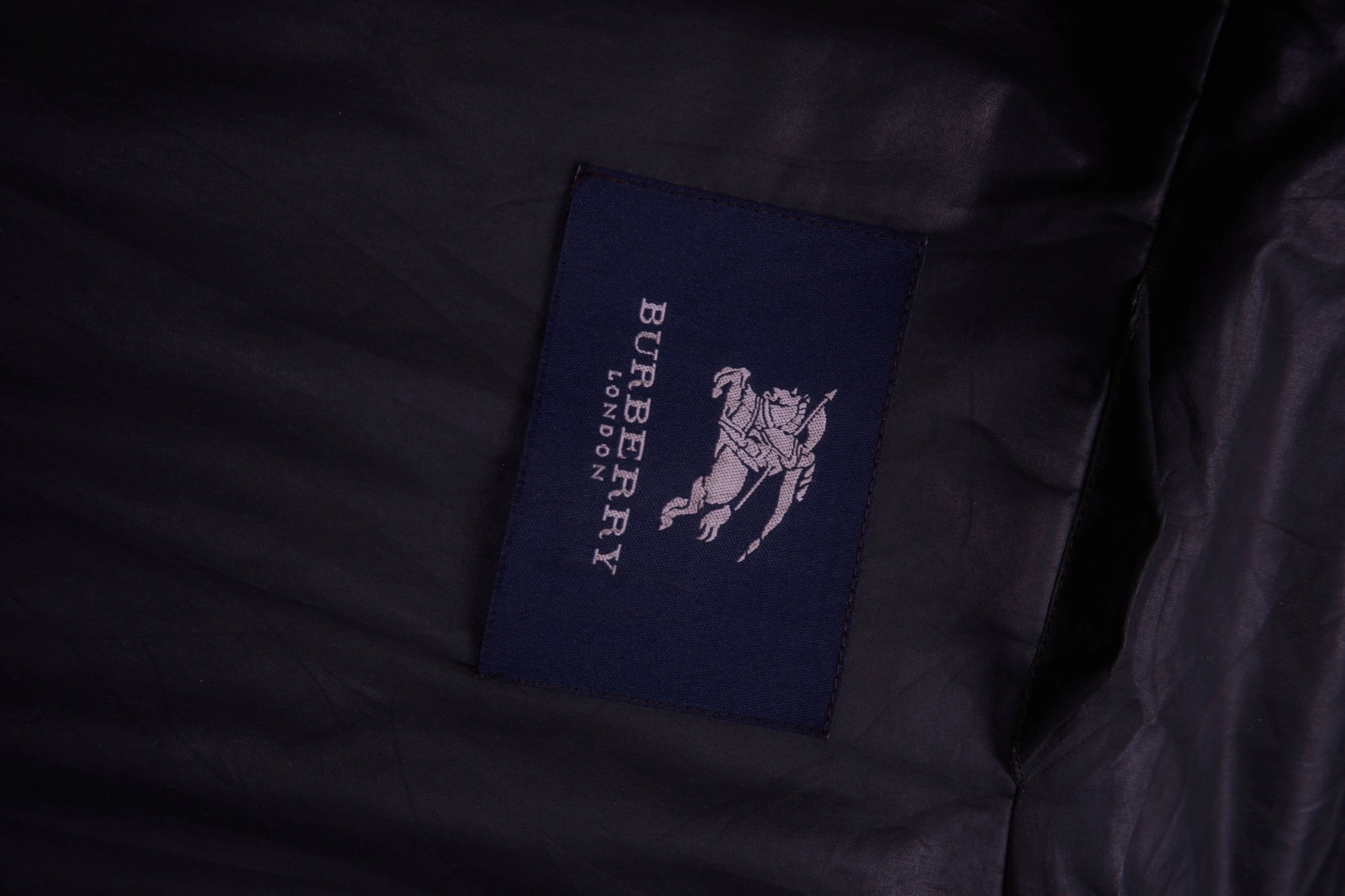 Burberry Navy Overcoat - XL