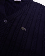 Lacoste Navy Button Cardigan - L