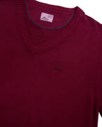 Lacoste Red V-neck Jumper - L