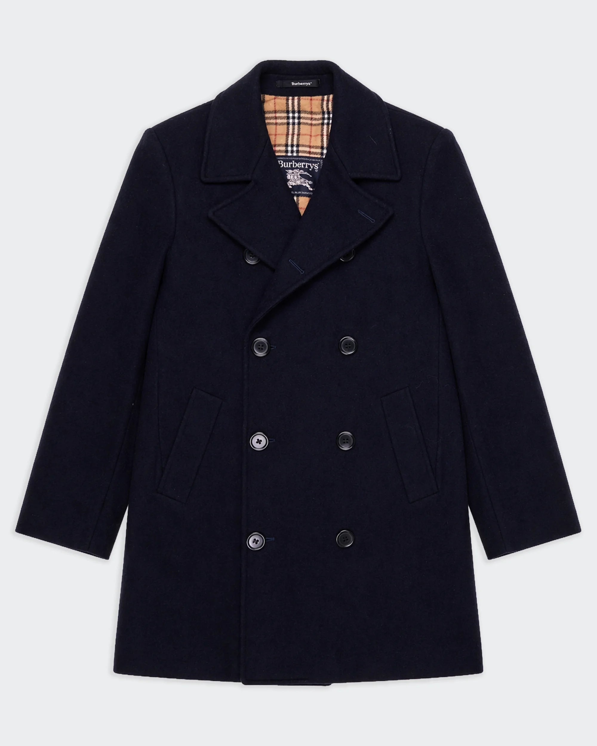 Burberry Navy Overcoat - M