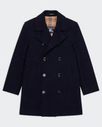 Burberry Navy Overcoat - M