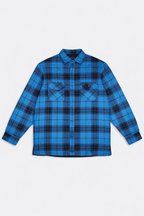 Dickies Blue Hooded Shirt Jacket S Cotton