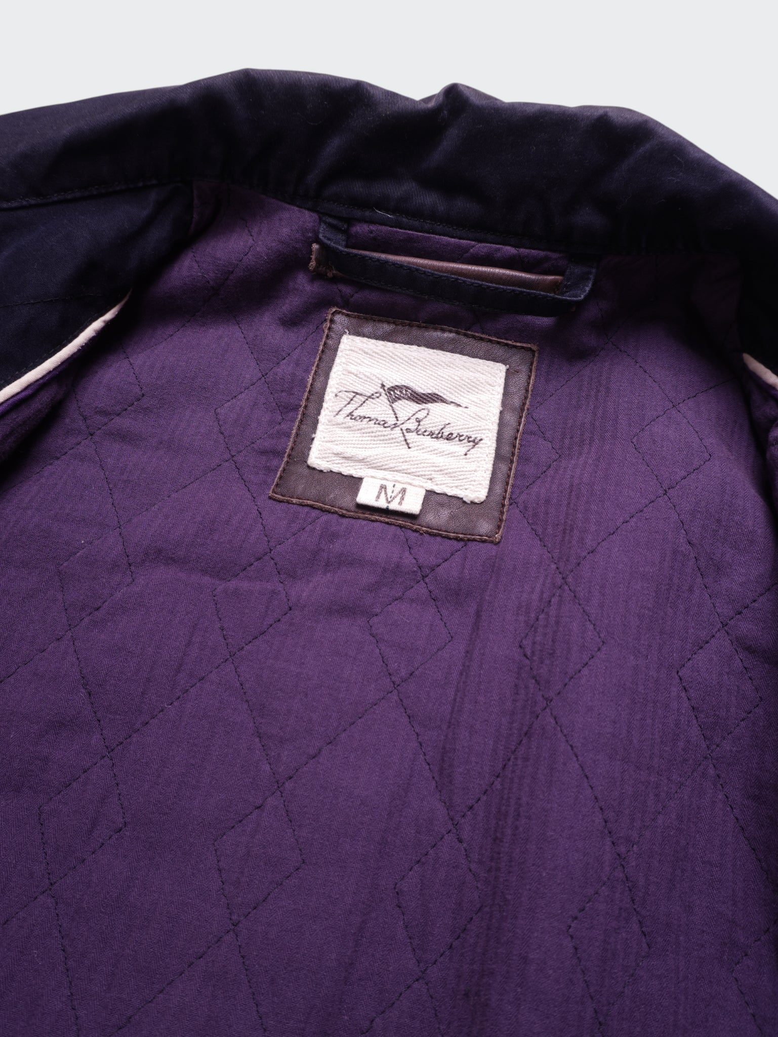 Burberry 2000's Navy Cotton Harrington Jacket - M