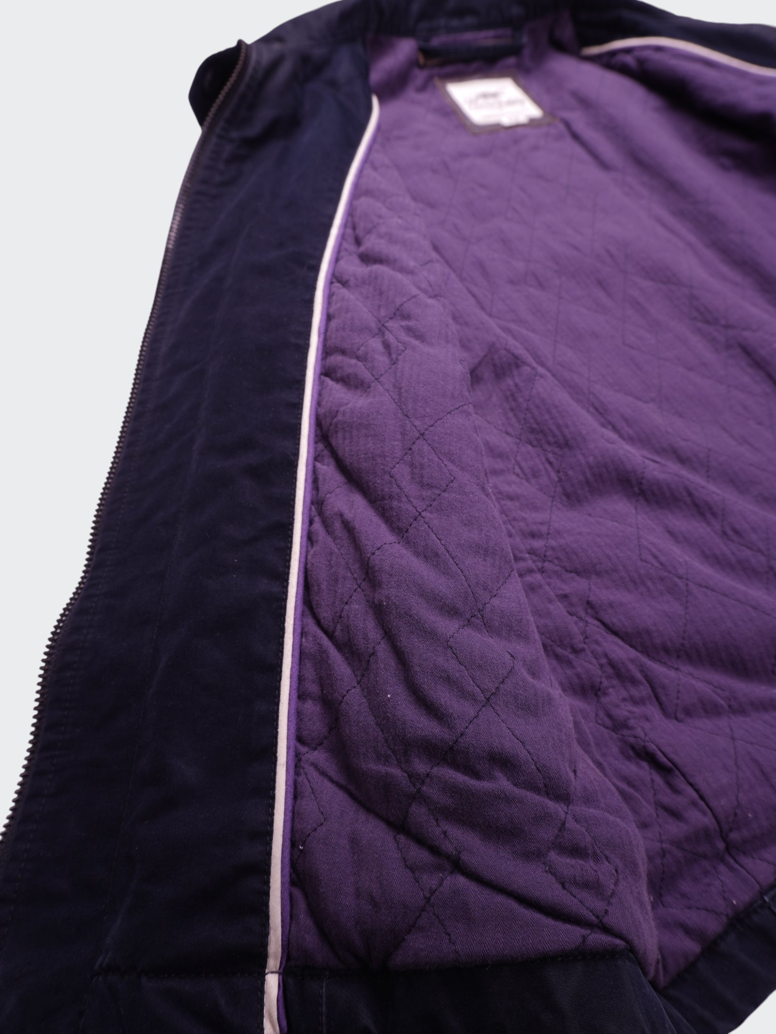 Burberry 2000's Navy Cotton Harrington Jacket - M