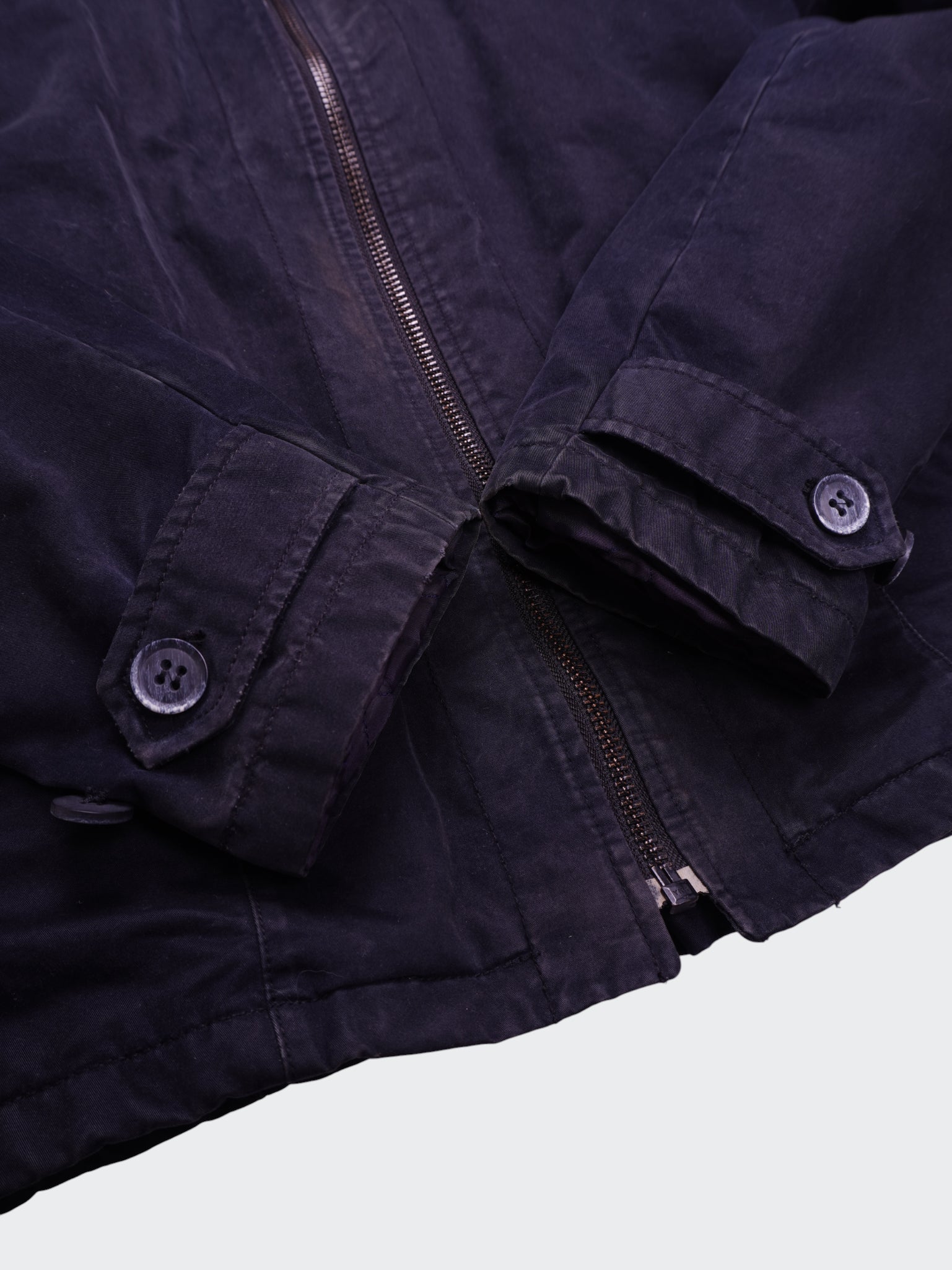 Burberry 2000's Navy Cotton Harrington Jacket - M