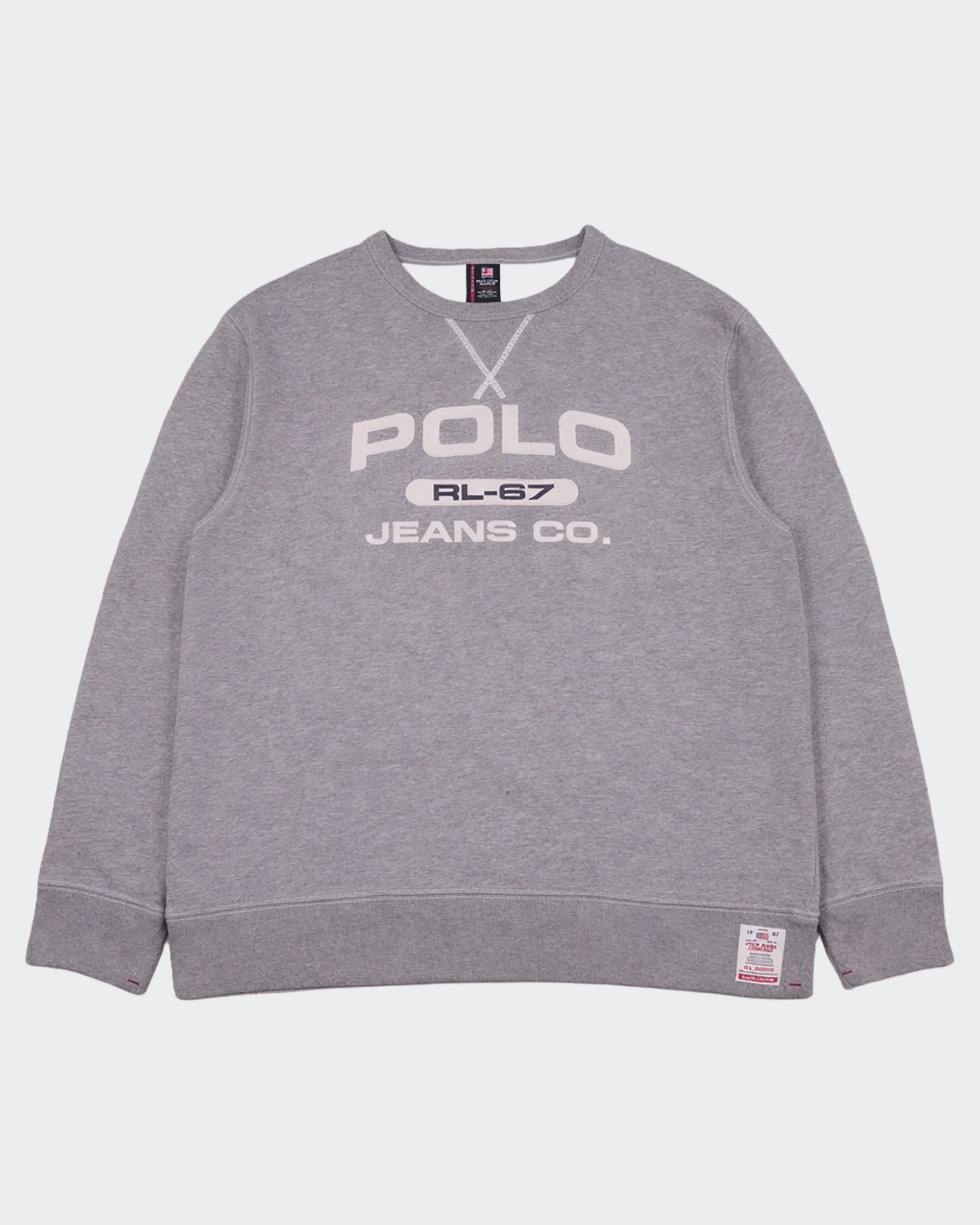 Ralph Lauren grijze trui XL katoen