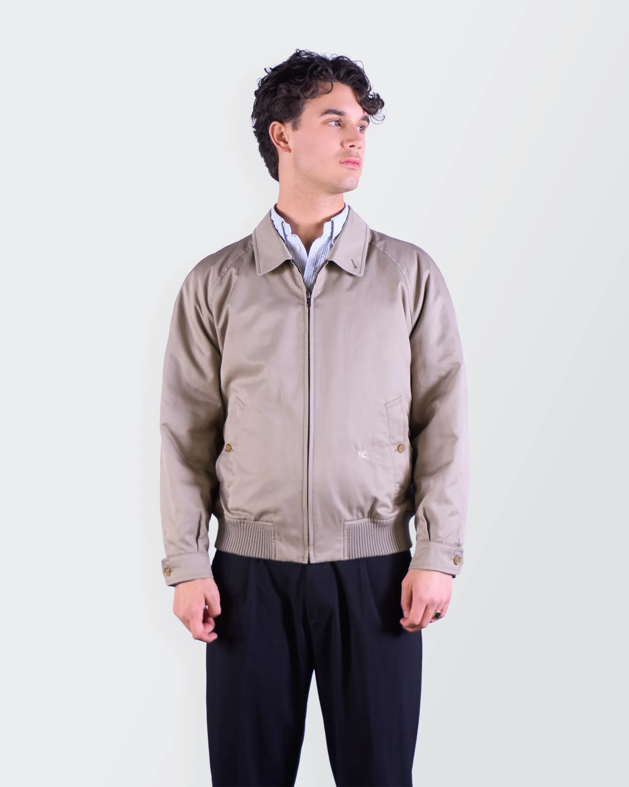 Burberry 1990's Beige Harrington Jacket - M