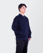 Burberry Navy Wool Harrington Jacket - M