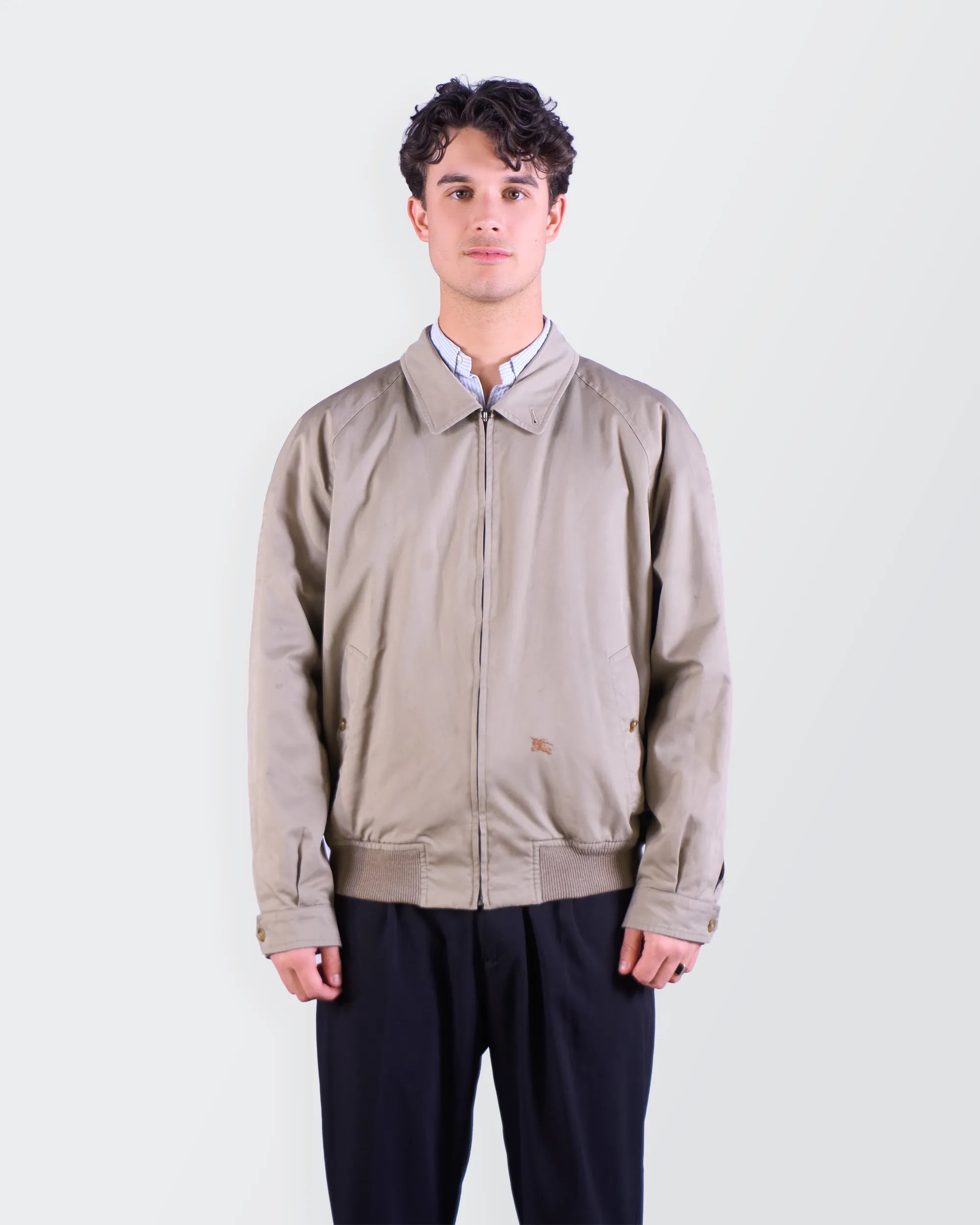 Burberry 1990's Beige Harrington Jacket - M