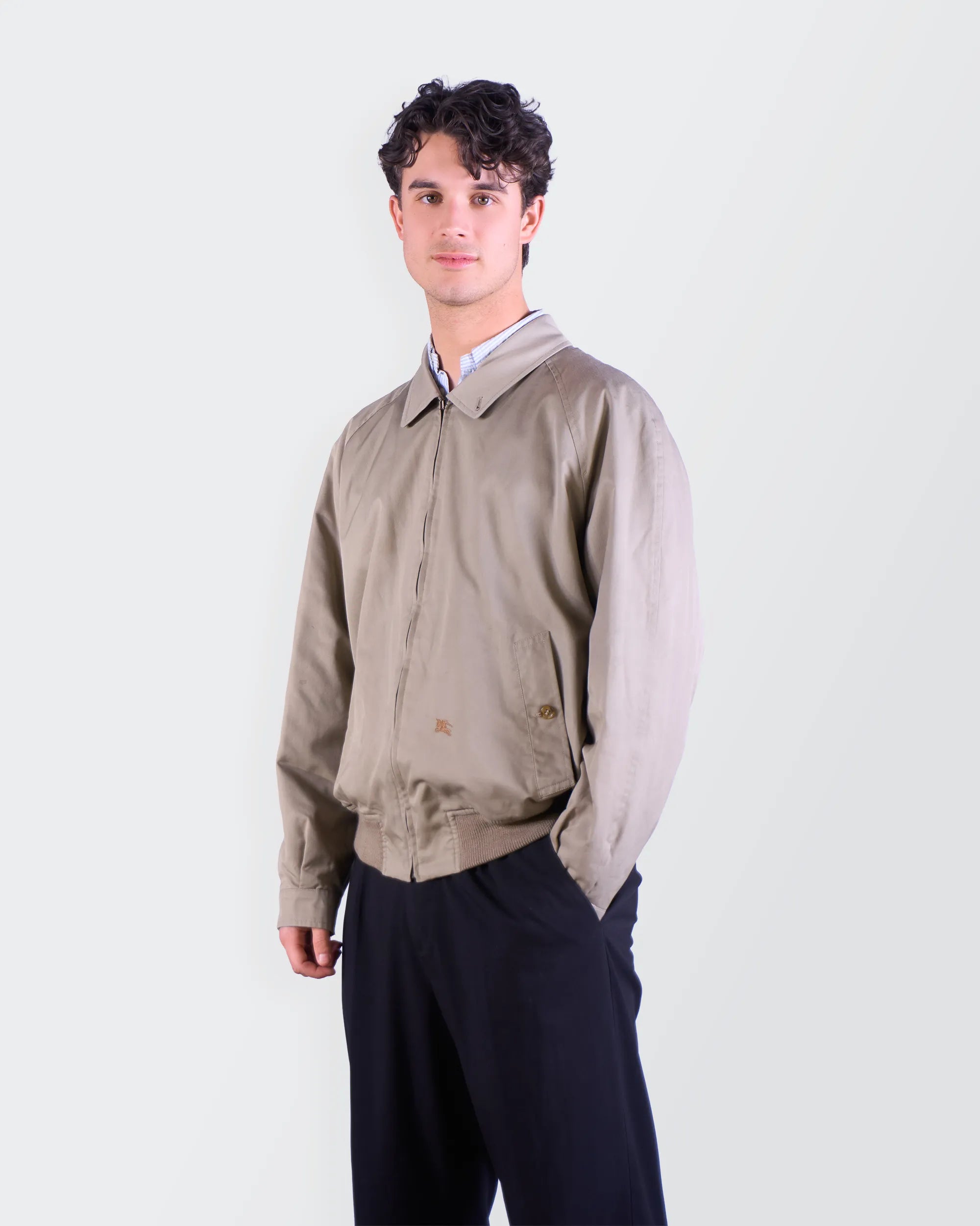 Burberry 1990's Beige Harrington Jacket - M