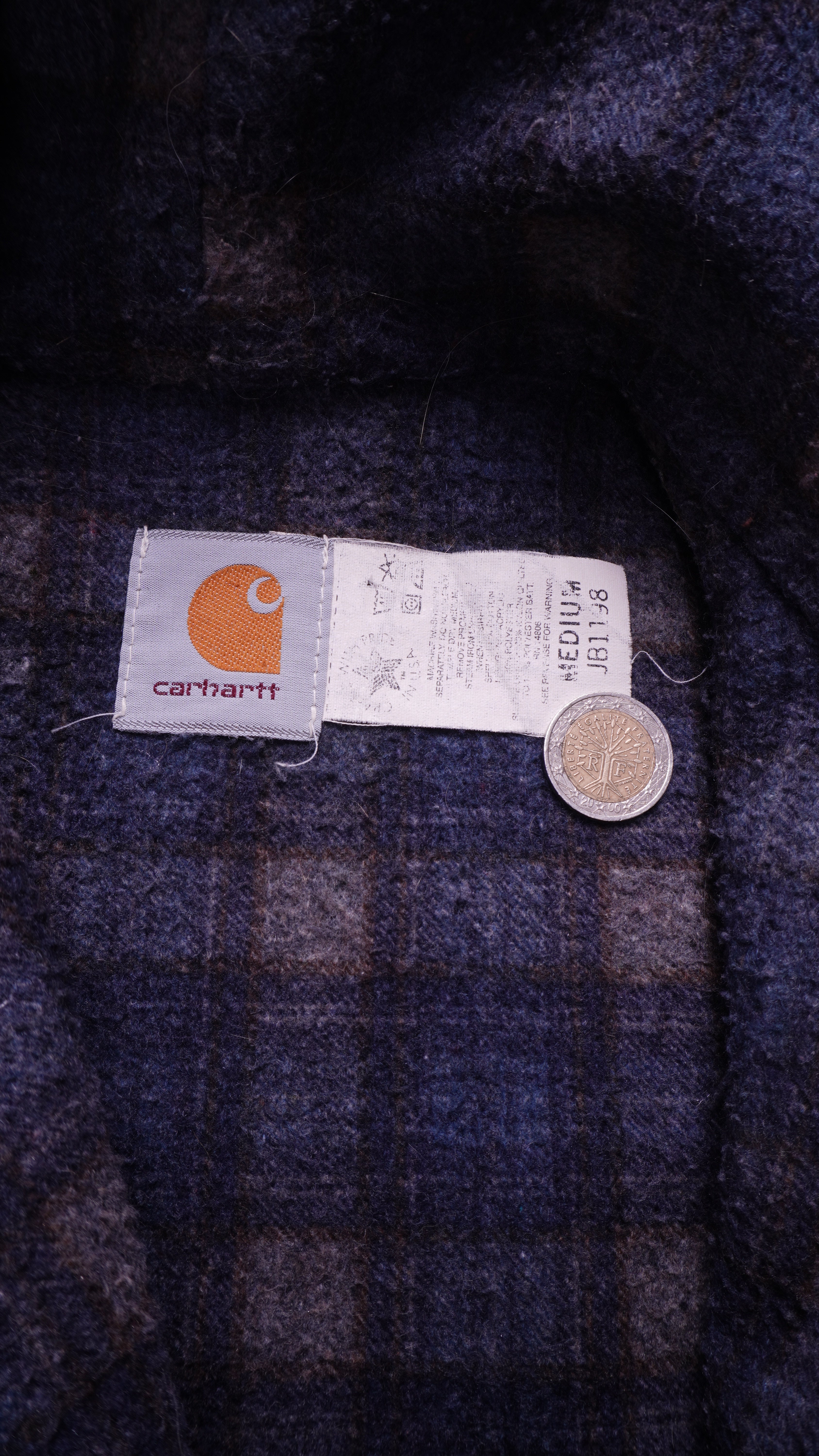 Carhartt 1990's Blue Denim Jacket - M