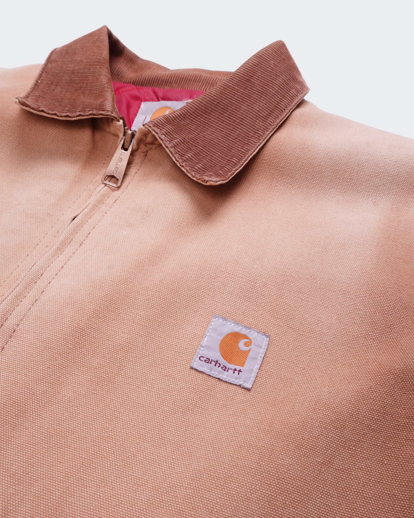 Vintage Carhartt Detroit 1990's Beige Canvas Jacket - S