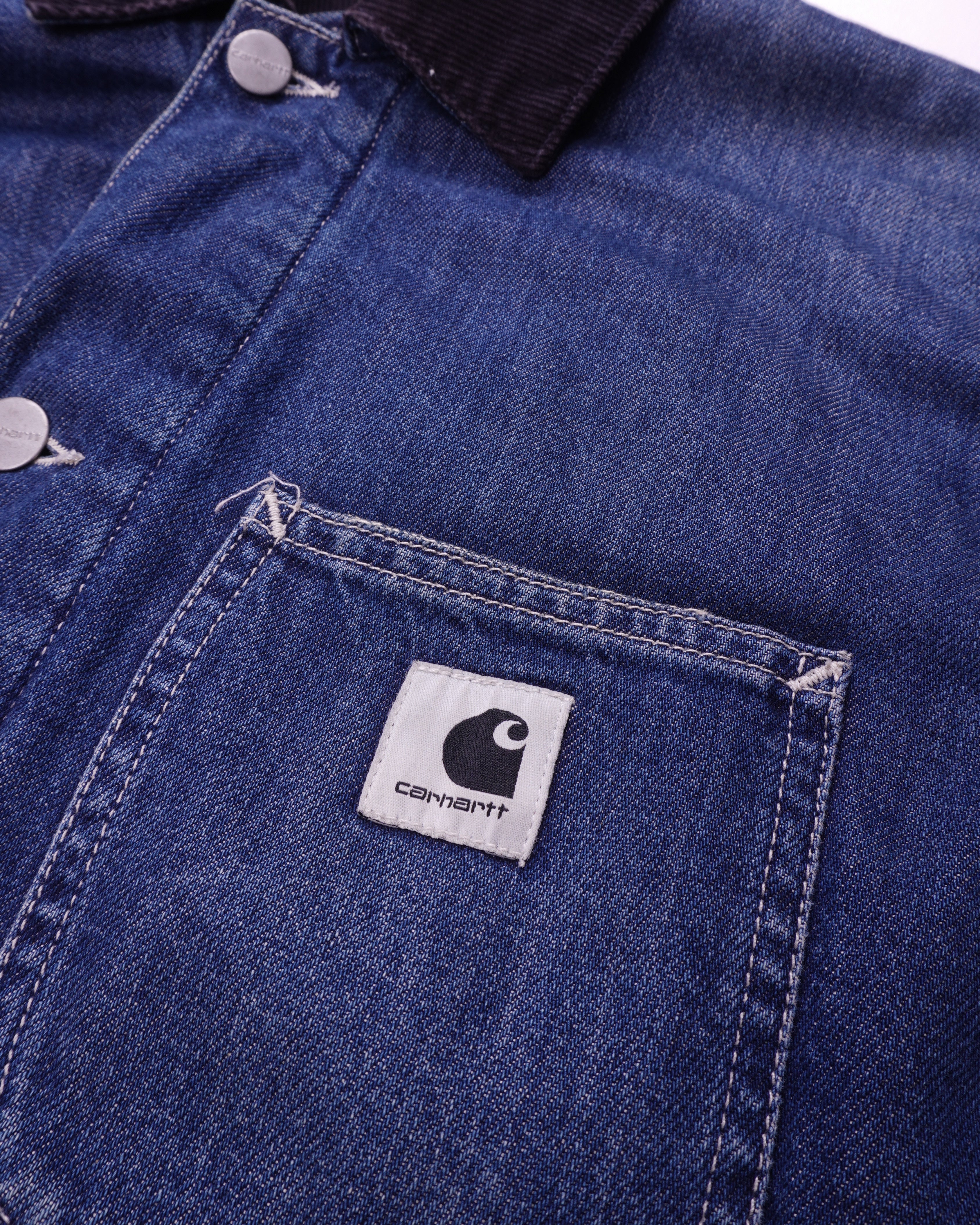 Carhartt blauwe denim werkjas maat S