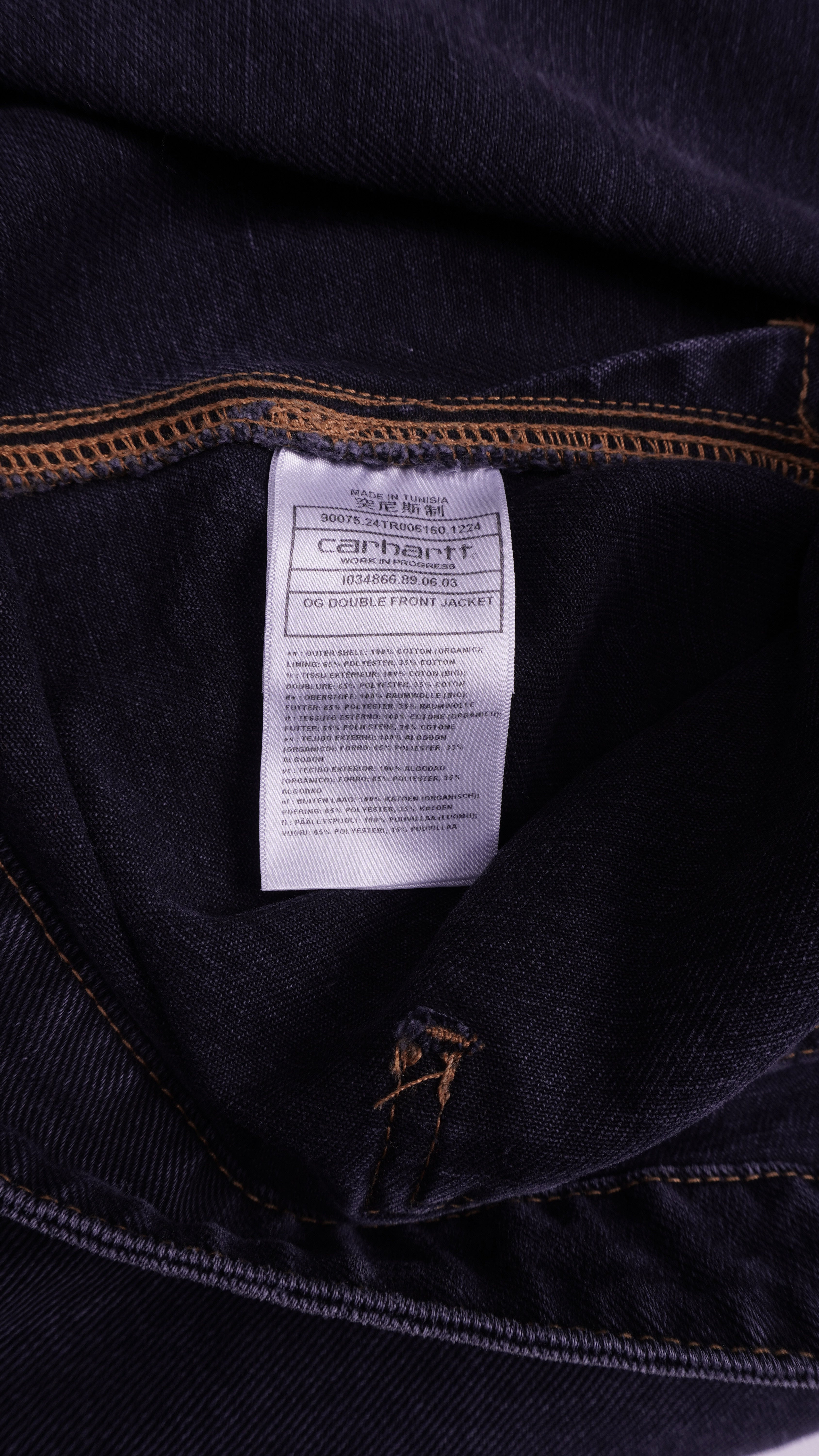 Carhartt marineblauwe spijkerjas - M