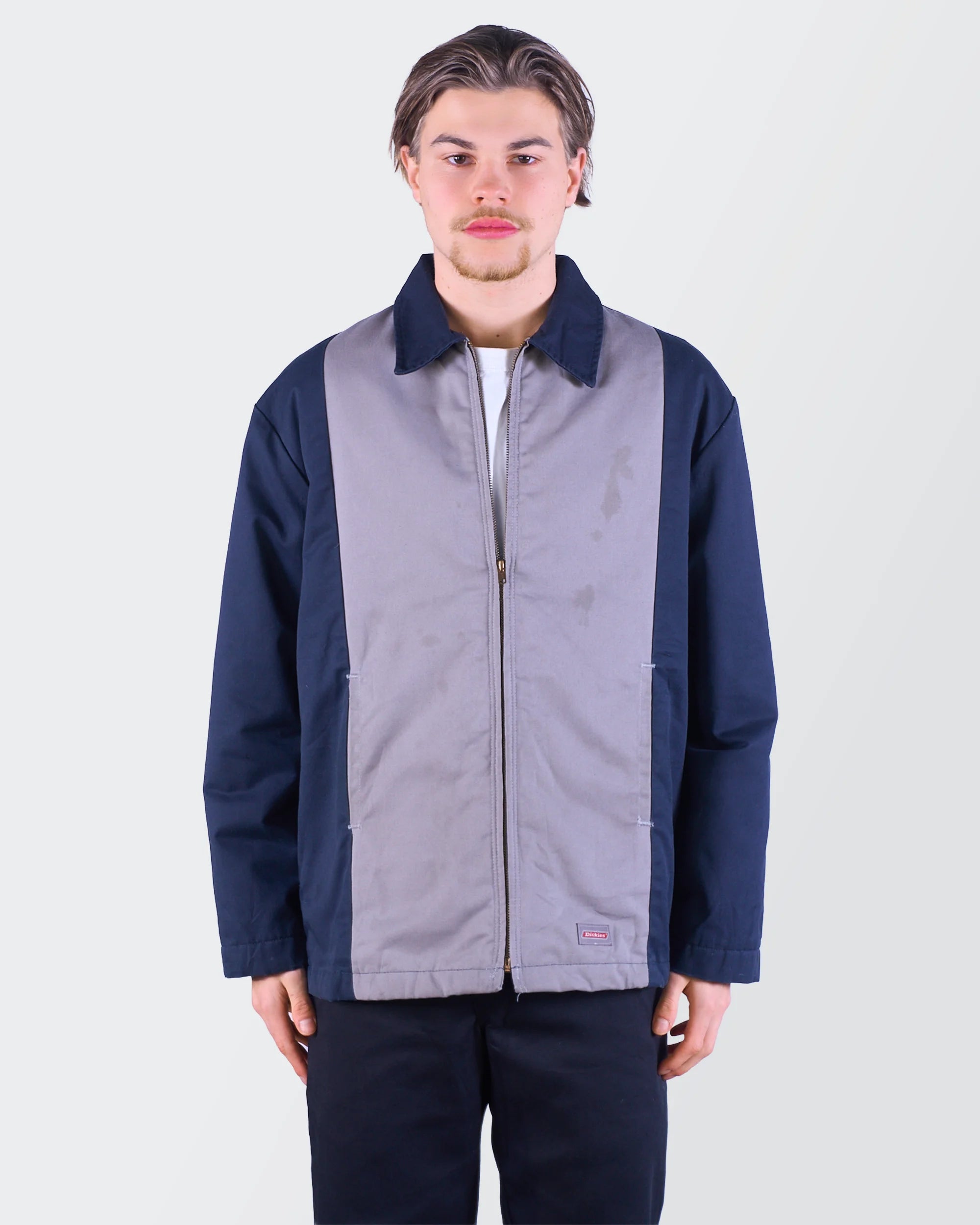 Dickies Blue Hooded Shirt Jacket M Nylon