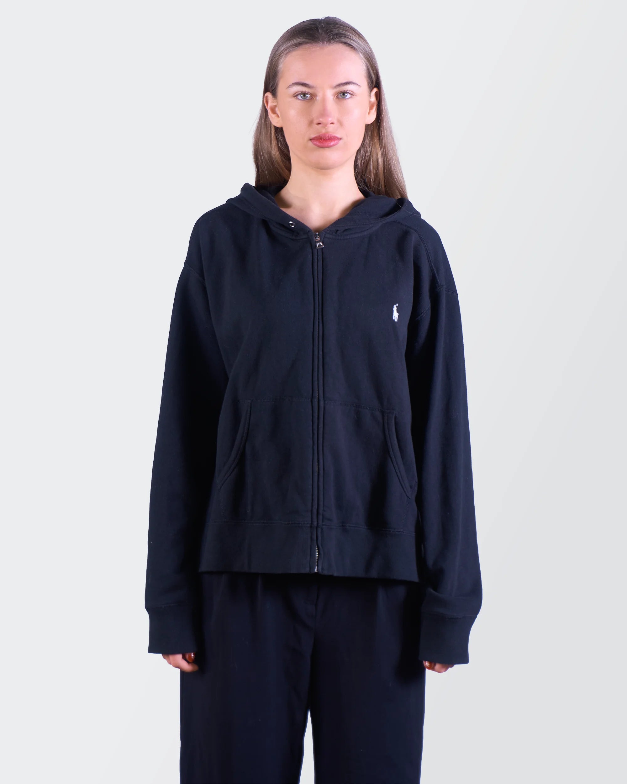 Ralph Lauren Black Full-Zip Hoodie M