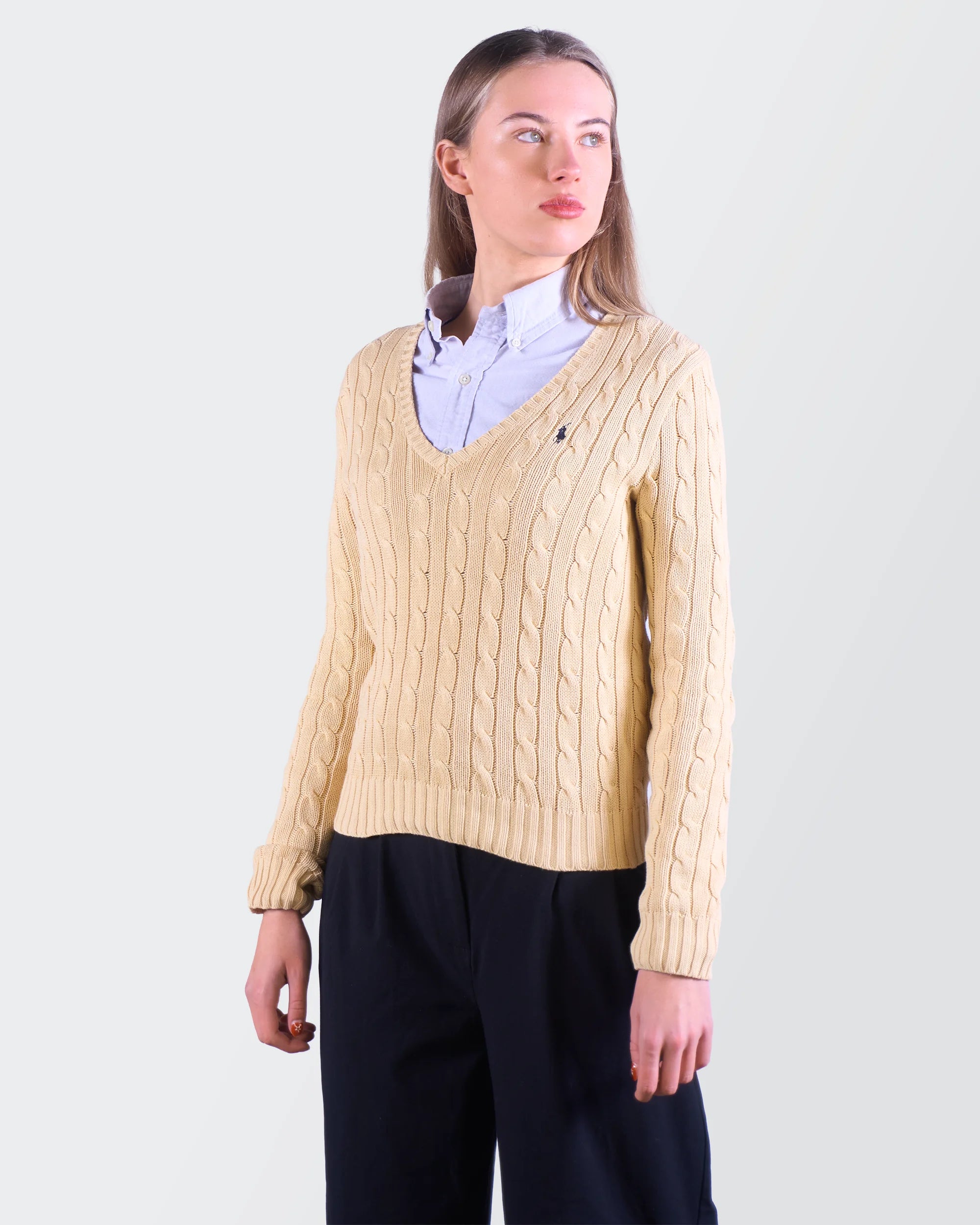 Ralph Lauren kabeltrui (maat S)