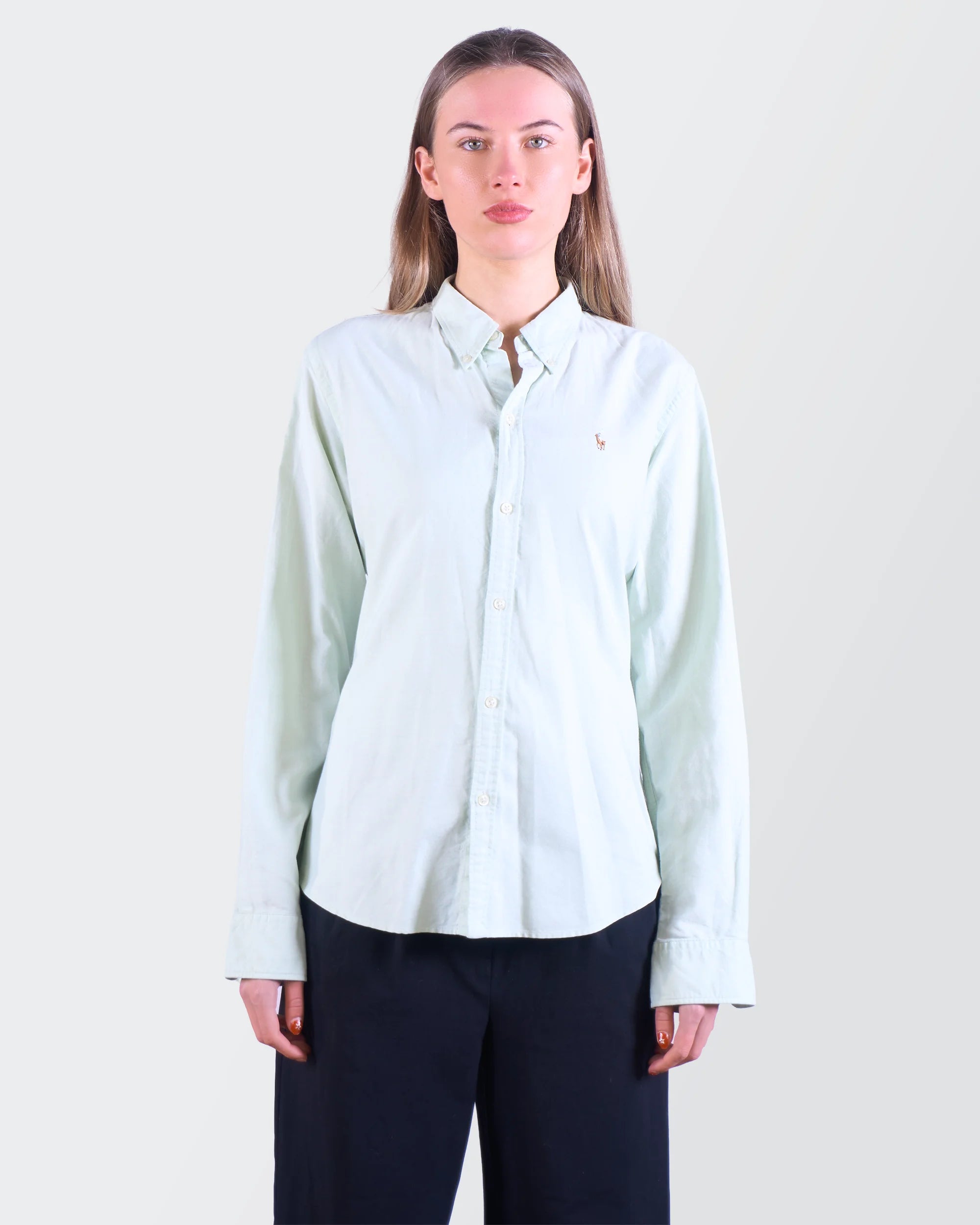Roze Ralph Lauren overhemd met knoopjes (maat M)