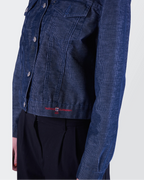 Burberry 2000's Blue Cropped Ribcord Jacket - S