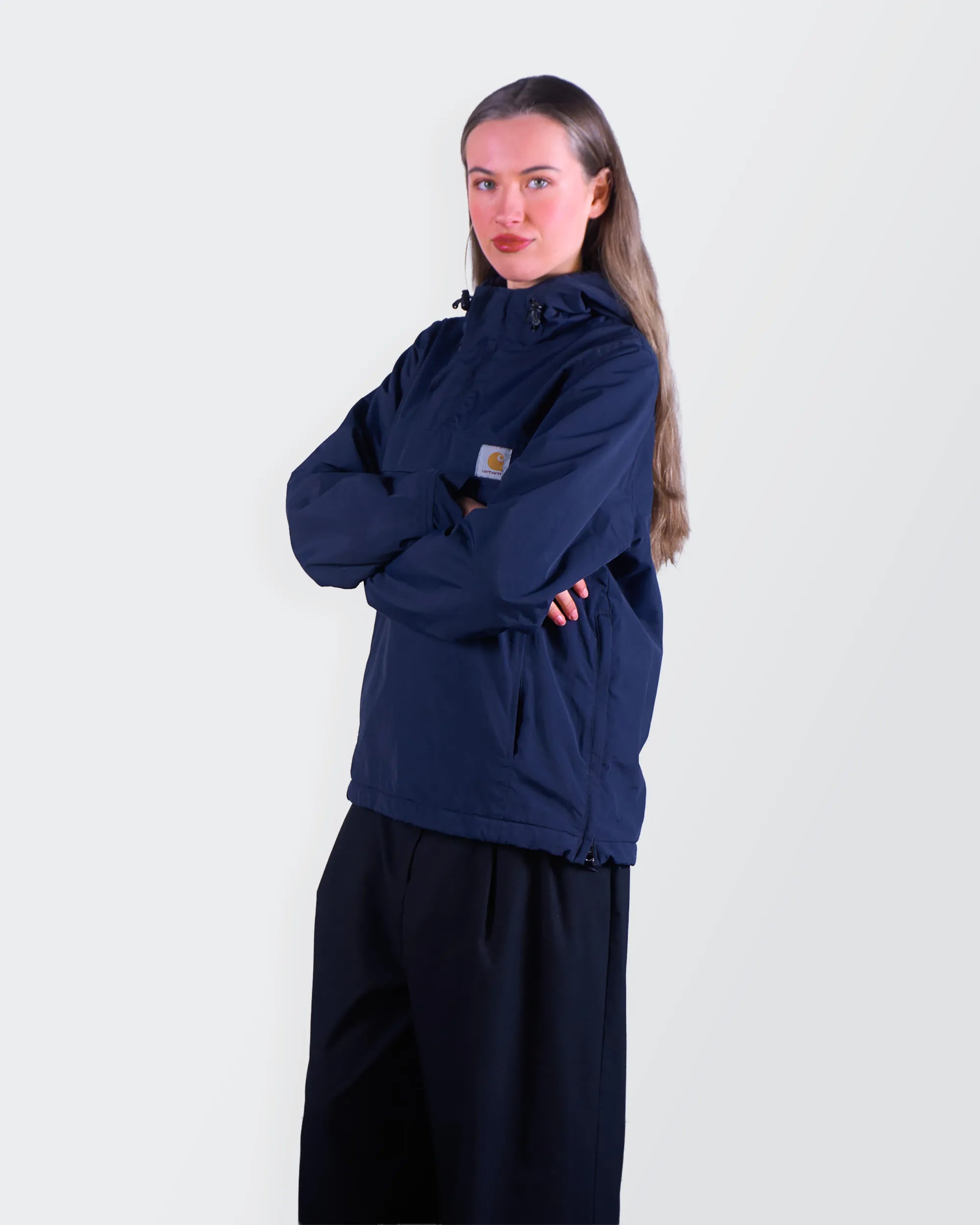 Carhartt marineblauwe anorakjas maat S