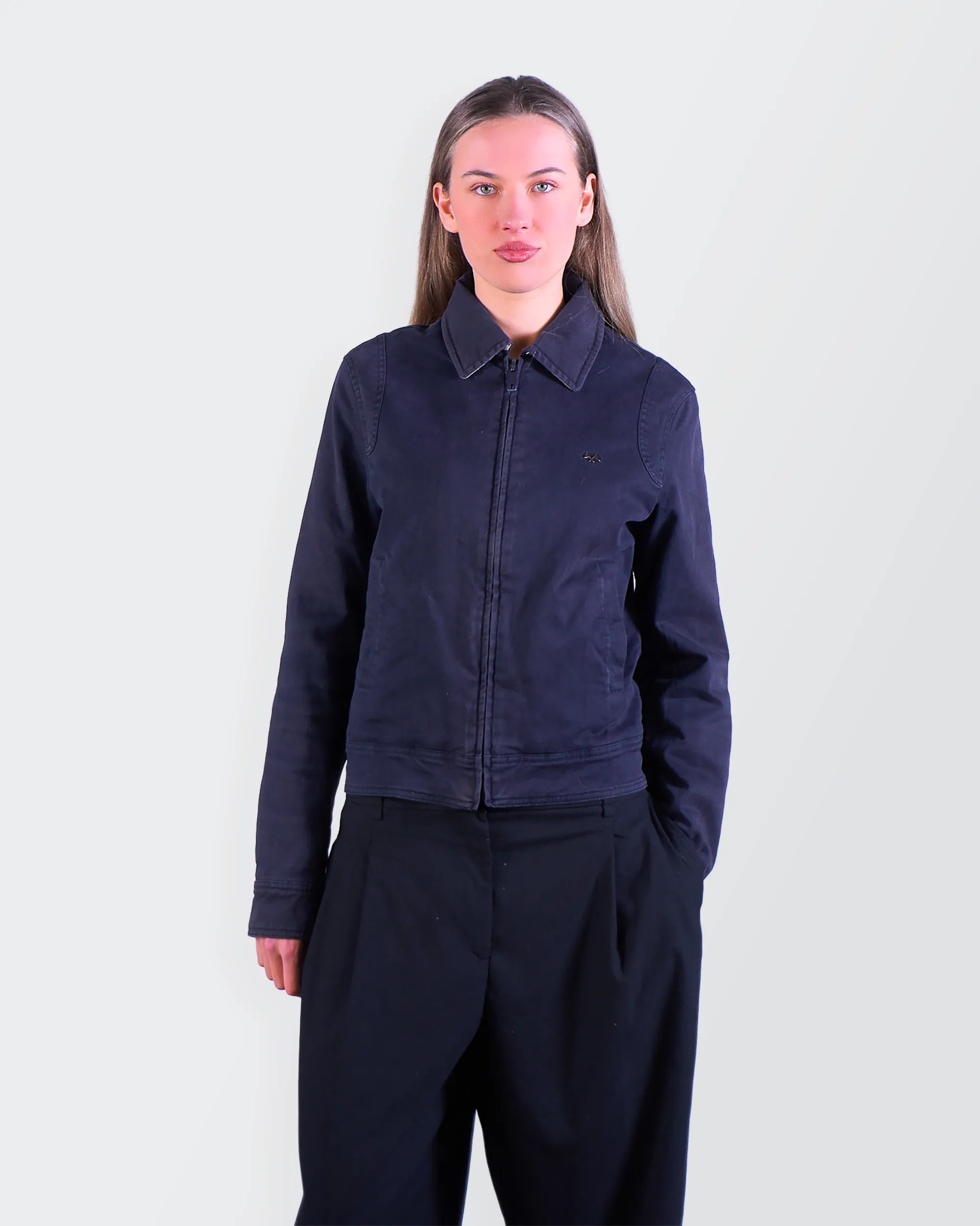 Burberry 2000's Navy Harrington Jacket - S