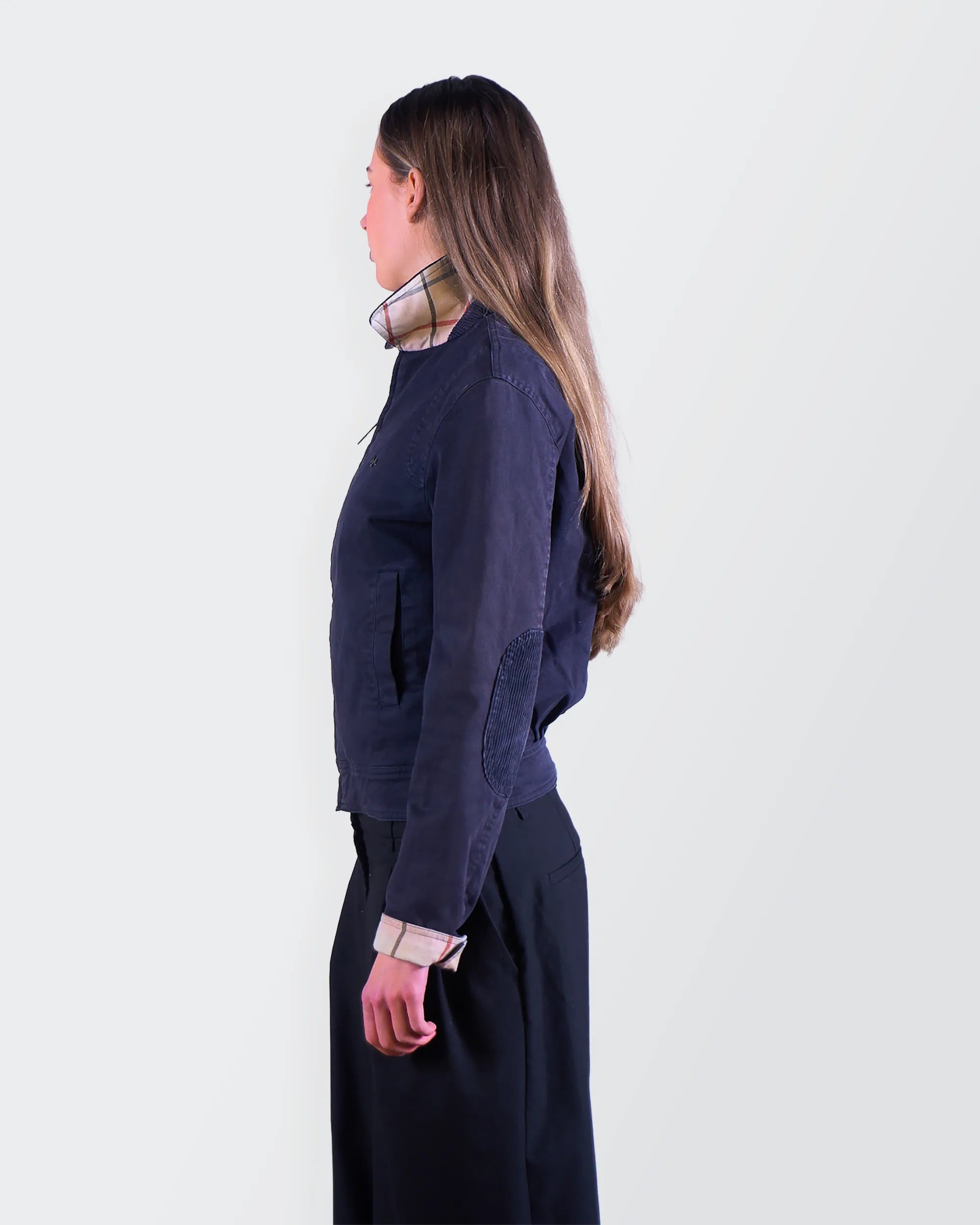 Burberry 2000's Navy Harrington Jacket - S